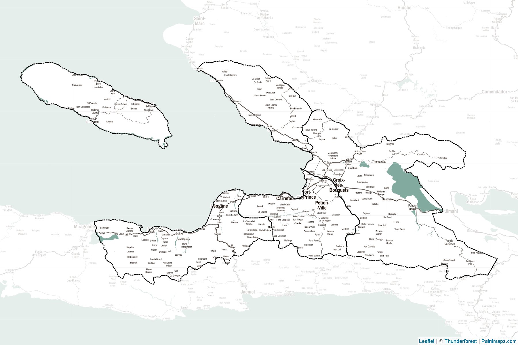 Muestras de recorte de mapas Ouest (Haití)-2