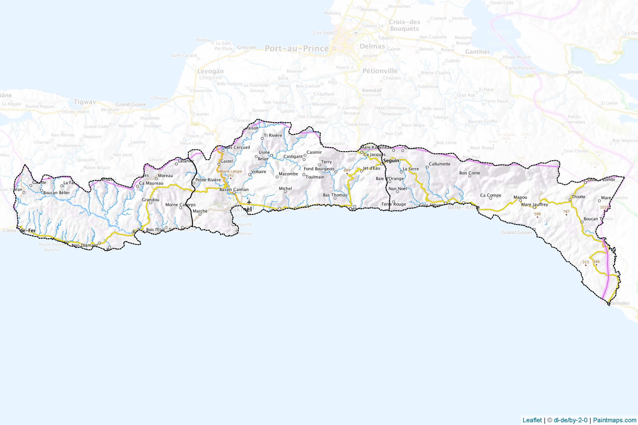 Sud-Est (Haiti) Haritası Örnekleri-1