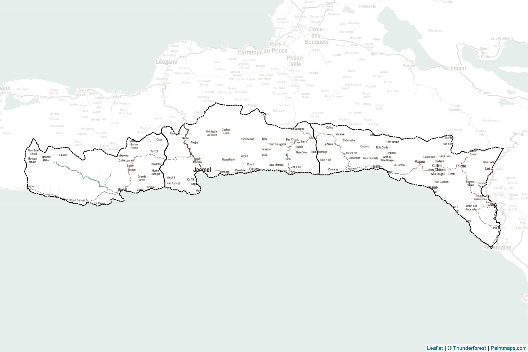 Sud-Est (Haiti) Haritası Örnekleri-2