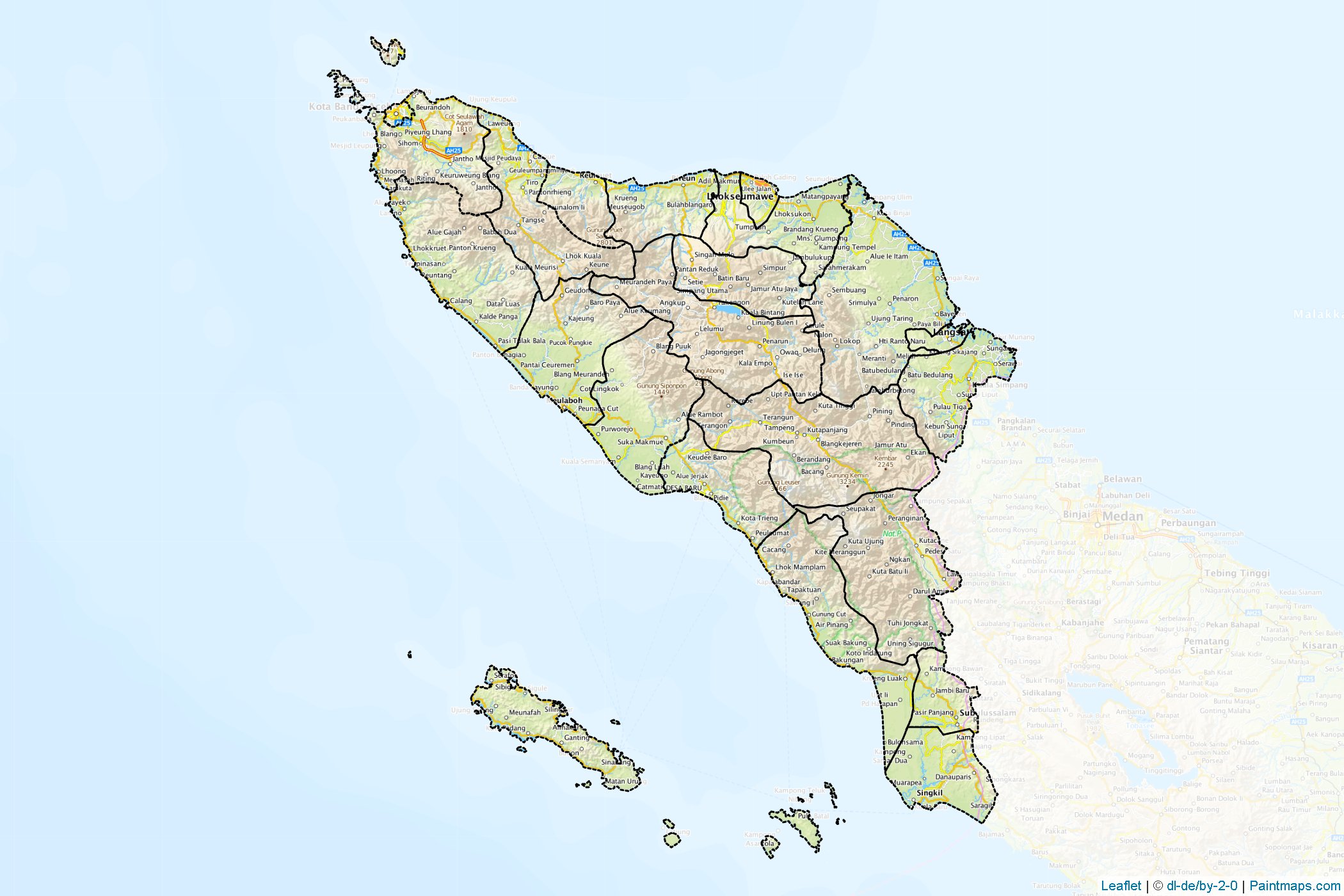 Aceh (Indonesia) Map Cropping Samples-1