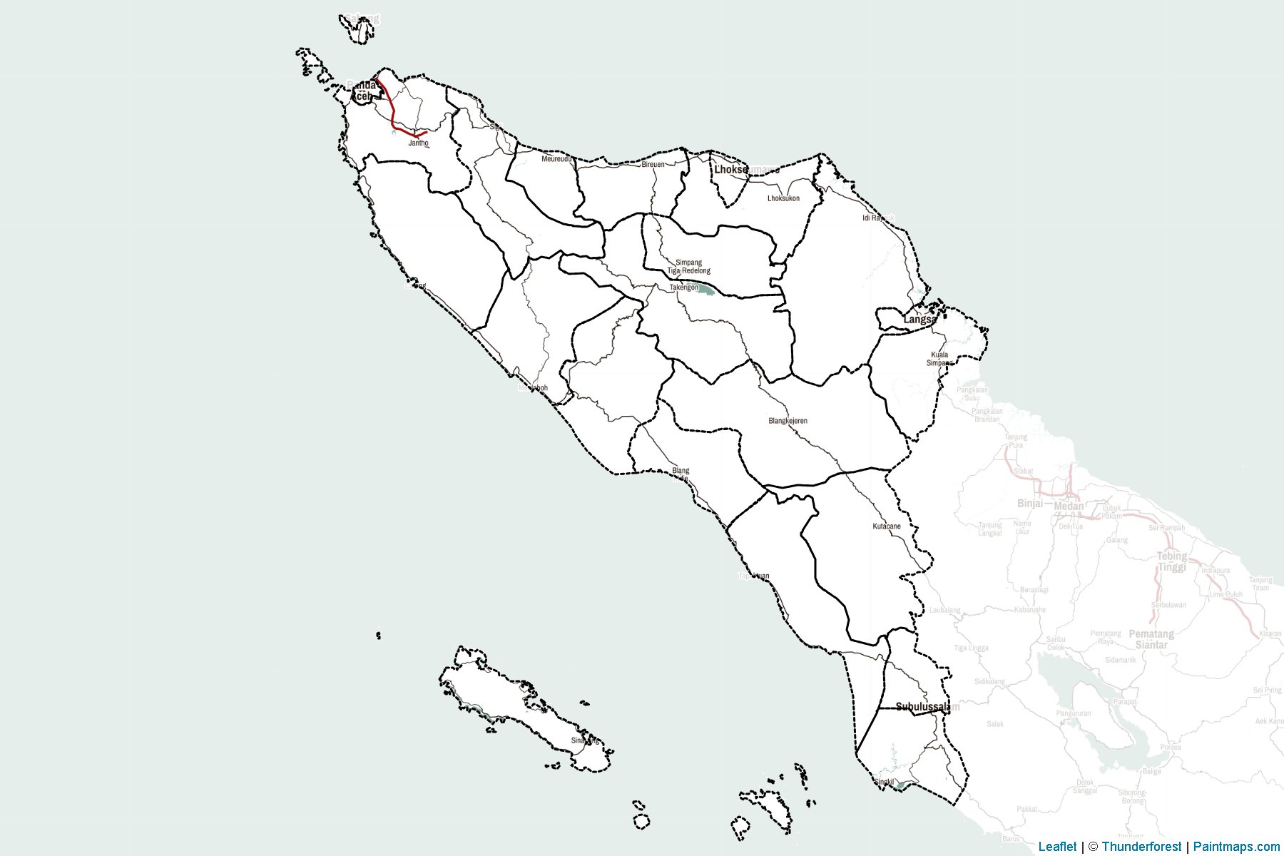 Aceh (Indonesia) Map Cropping Samples-2