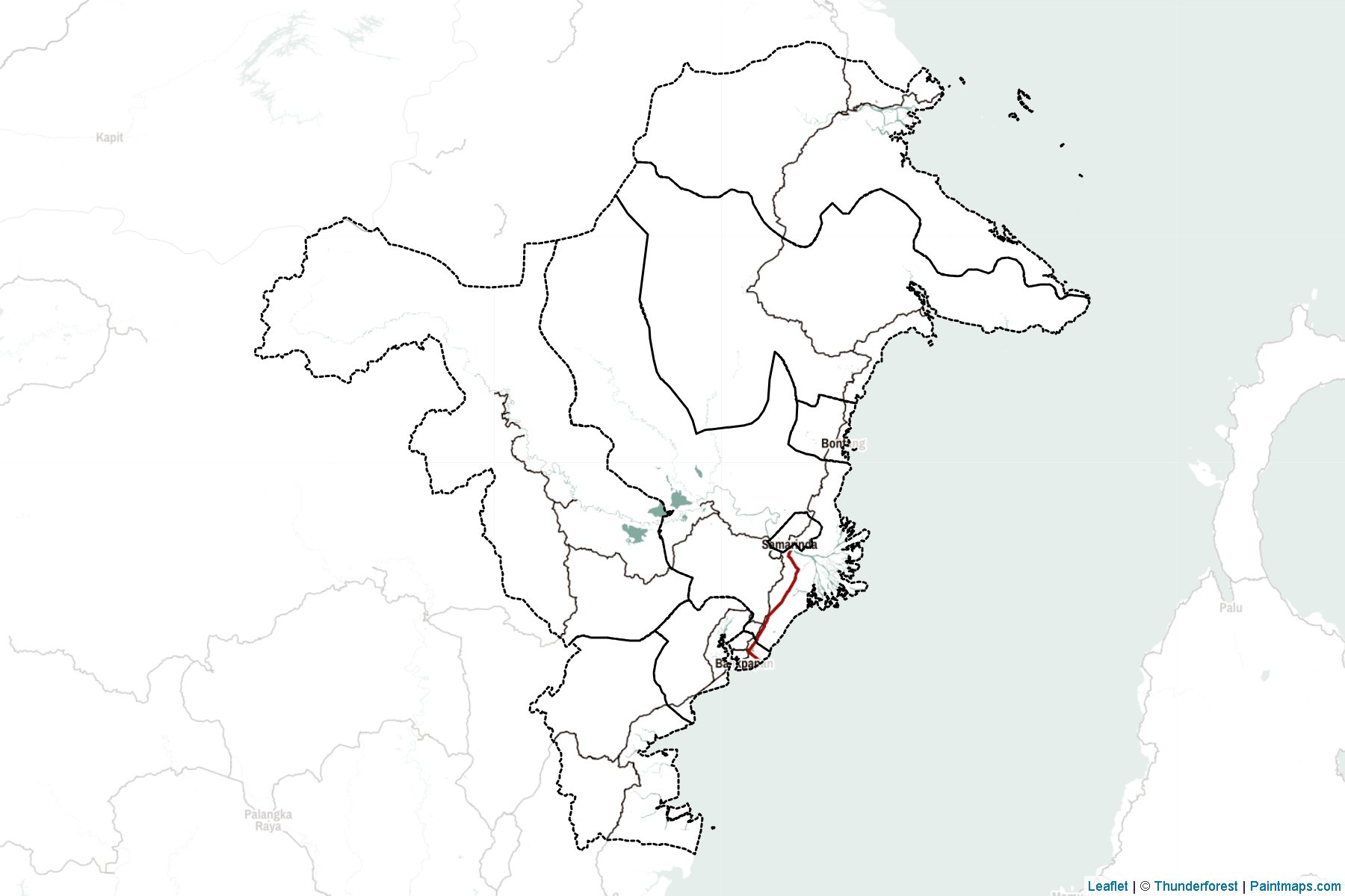 East Kalimantan (Indonesia) Map Cropping Samples-2