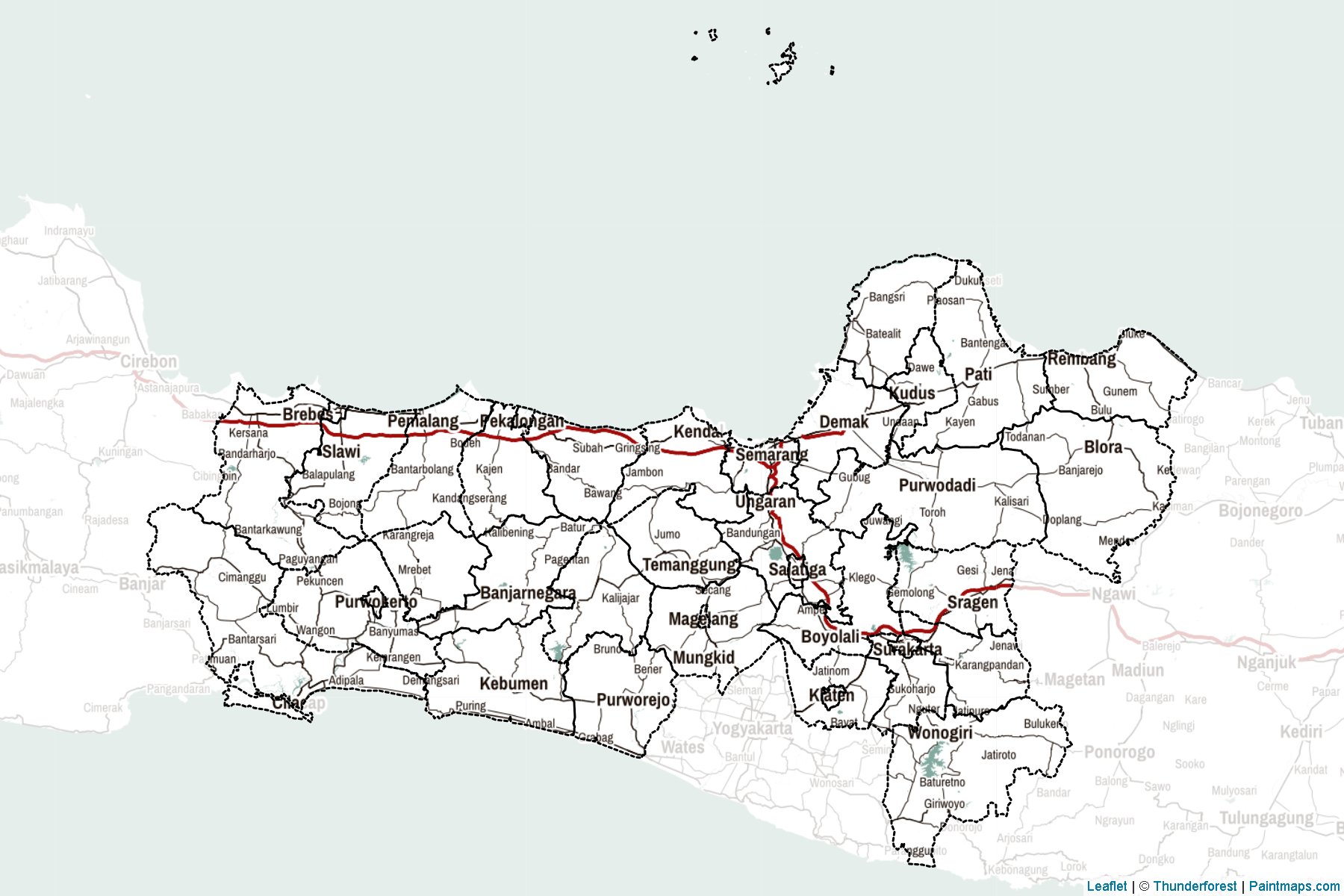 Central Java (Indonesia) Map Cropping Samples-2