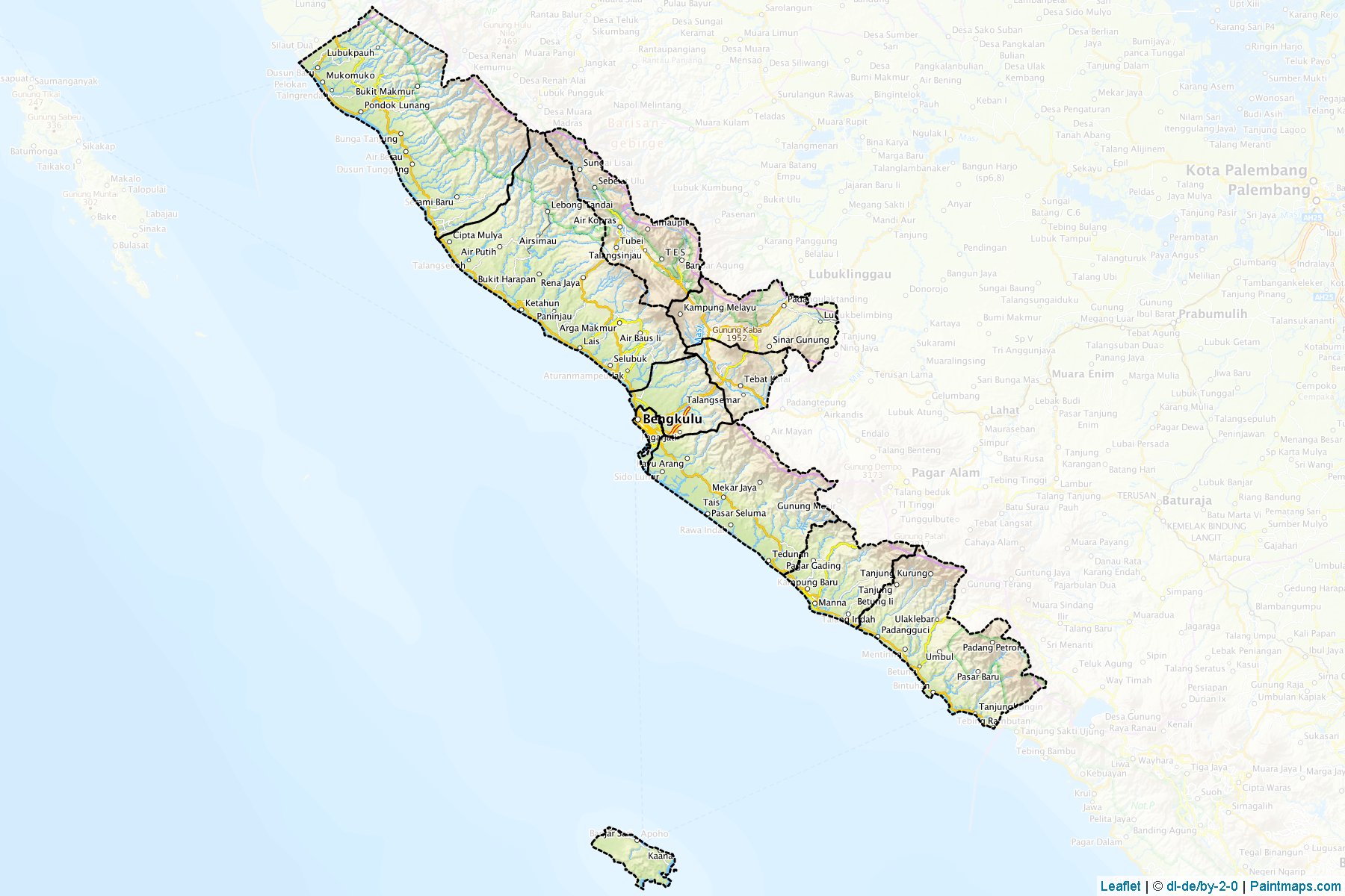 Bengkulu (Indonesia) Map Cropping Samples-1