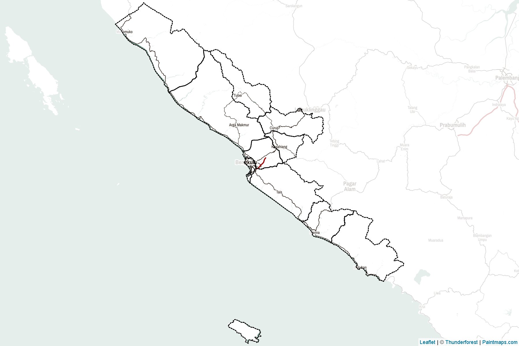 Bengkulu (Indonesia) Map Cropping Samples-2