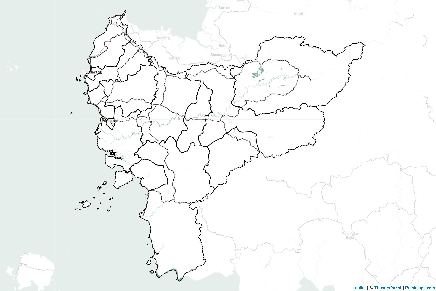 West Kalimantan (Indonesia) Map Cropping Samples-2