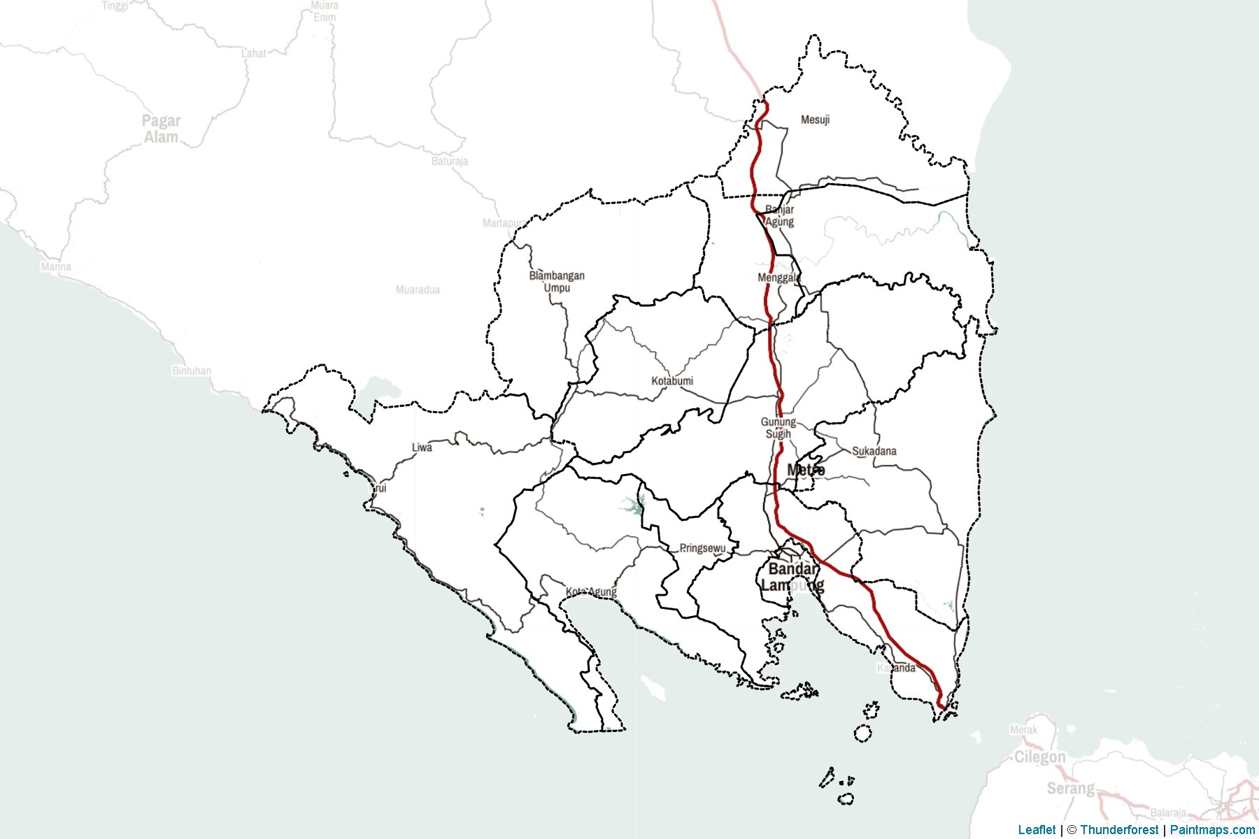 Lampung (Indonesia) Map Cropping Samples-2