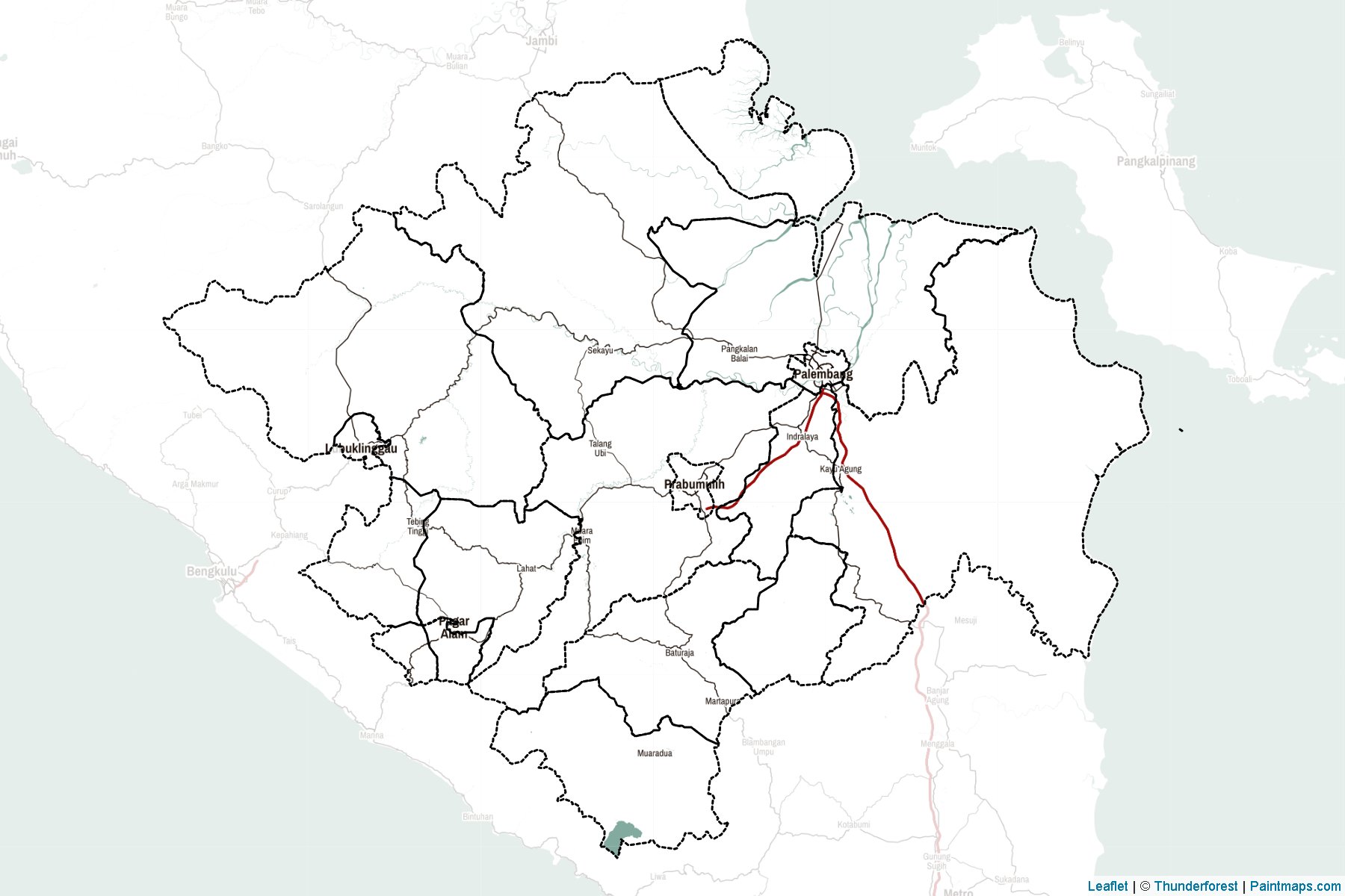 South Sumatra (Indonesia) Map Cropping Samples-2