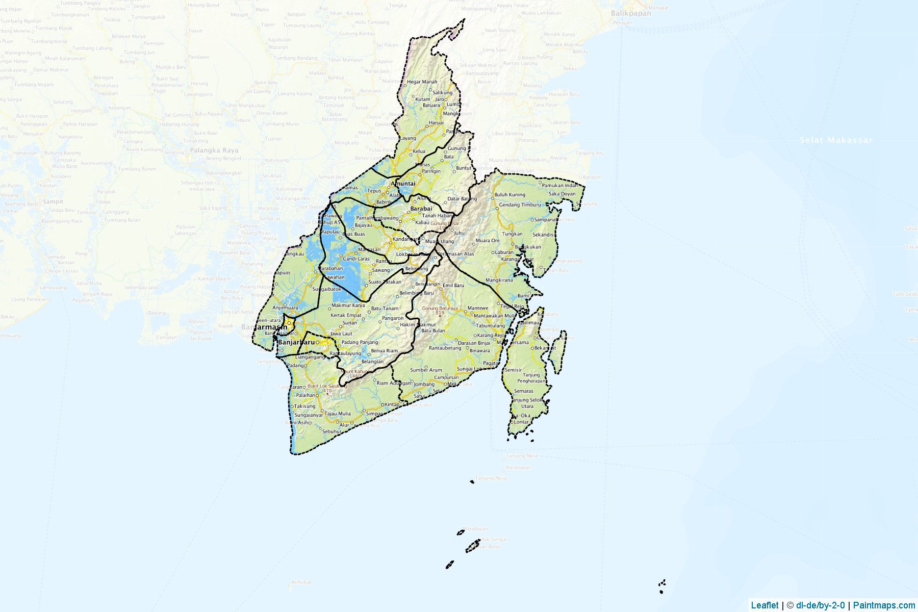 South Kalimantan (Indonesia) Map Cropping Samples-1