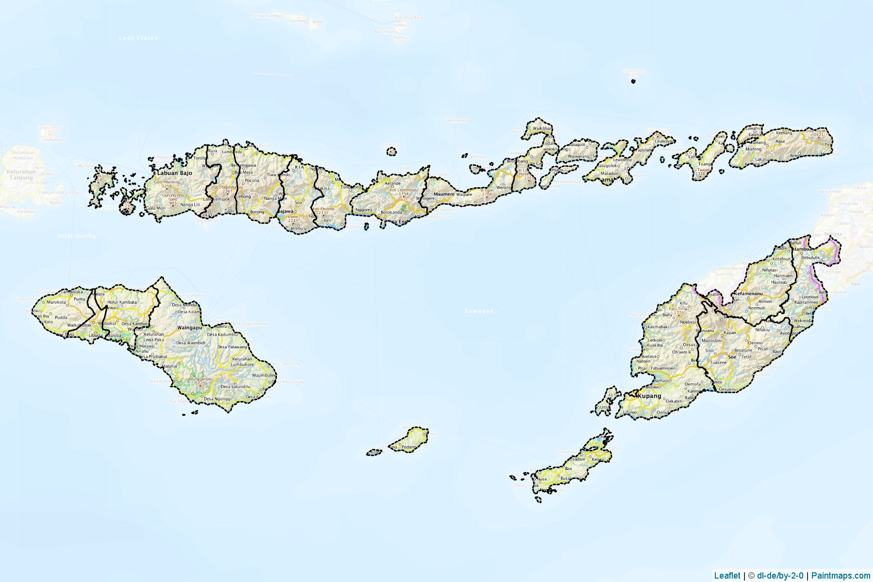 East Nusa Tenggara (Indonesia) Map Cropping Samples-1