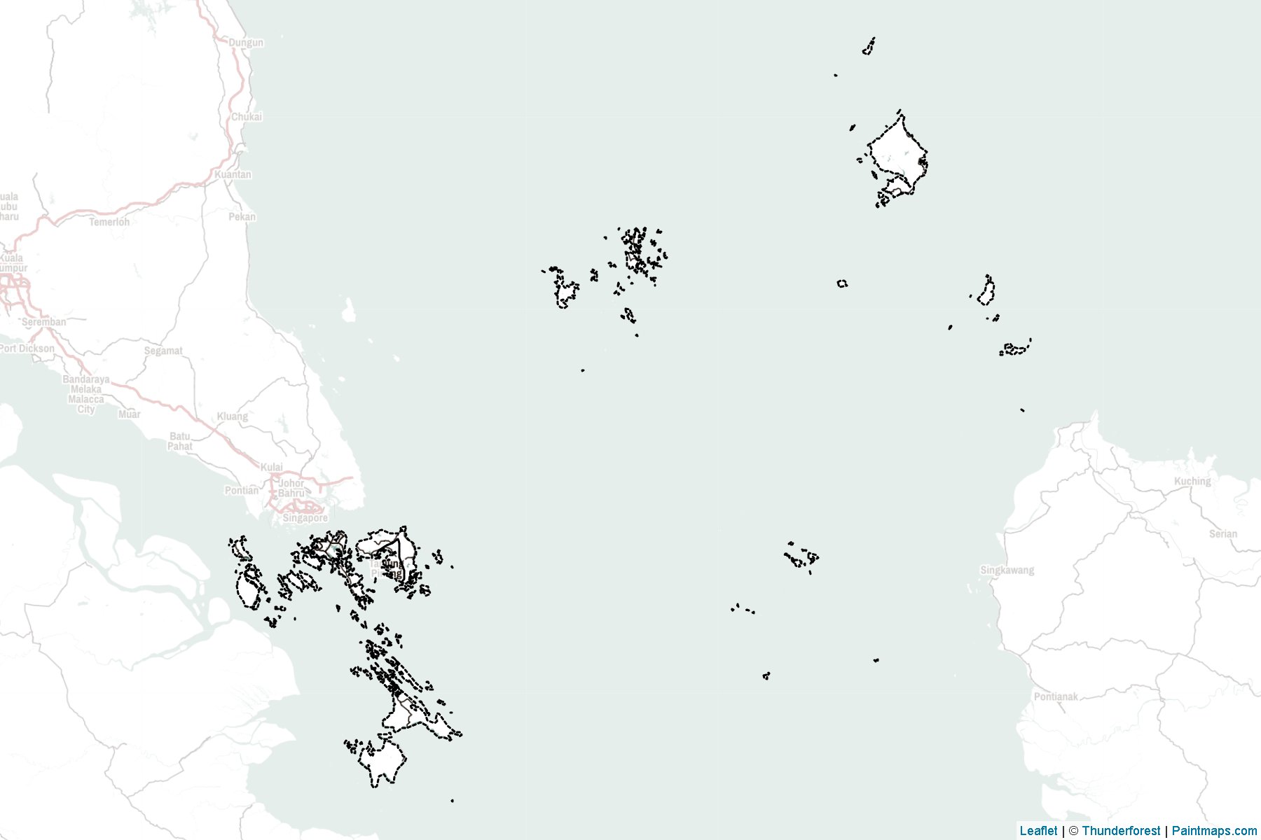 Muestras de recorte de mapas Kepulauan Riau (Indonesia)-2