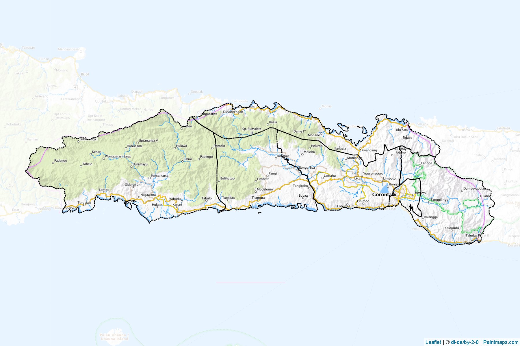 Gorontalo (Indonesia) Map Cropping Samples-1