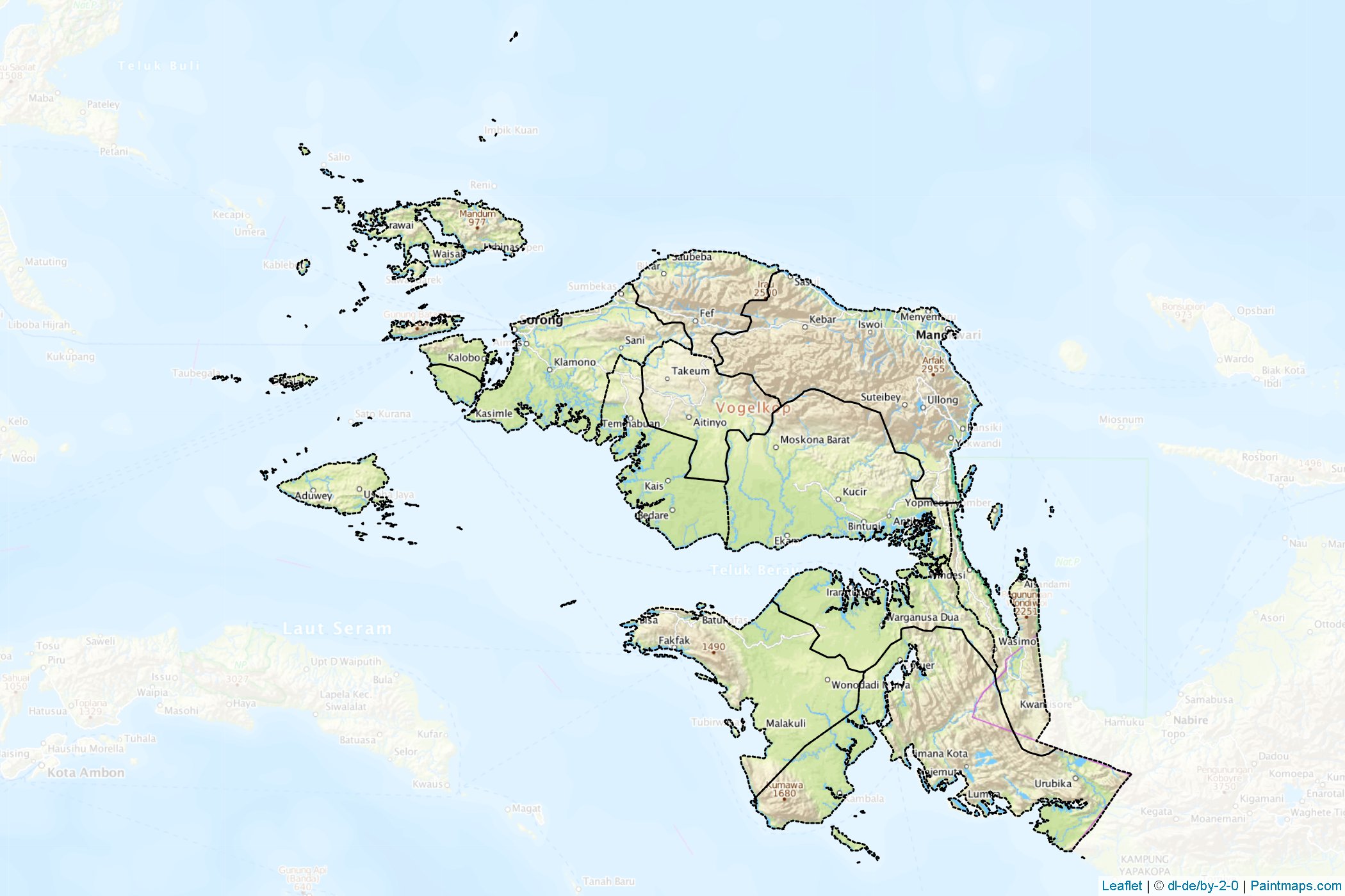 West Papua (Indonesia) Map Cropping Samples-1