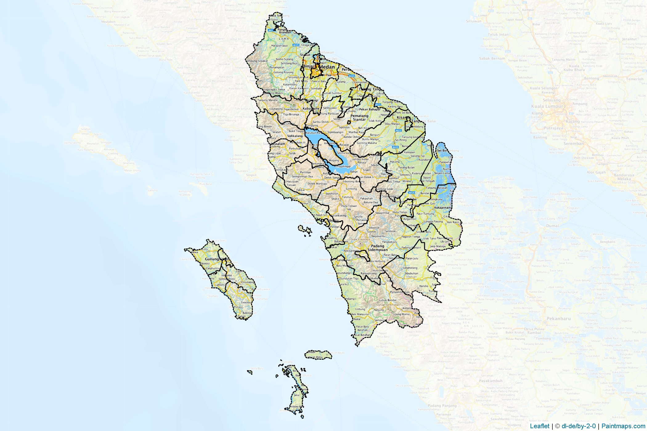 North Sumatra (Indonesia) Map Cropping Samples-1