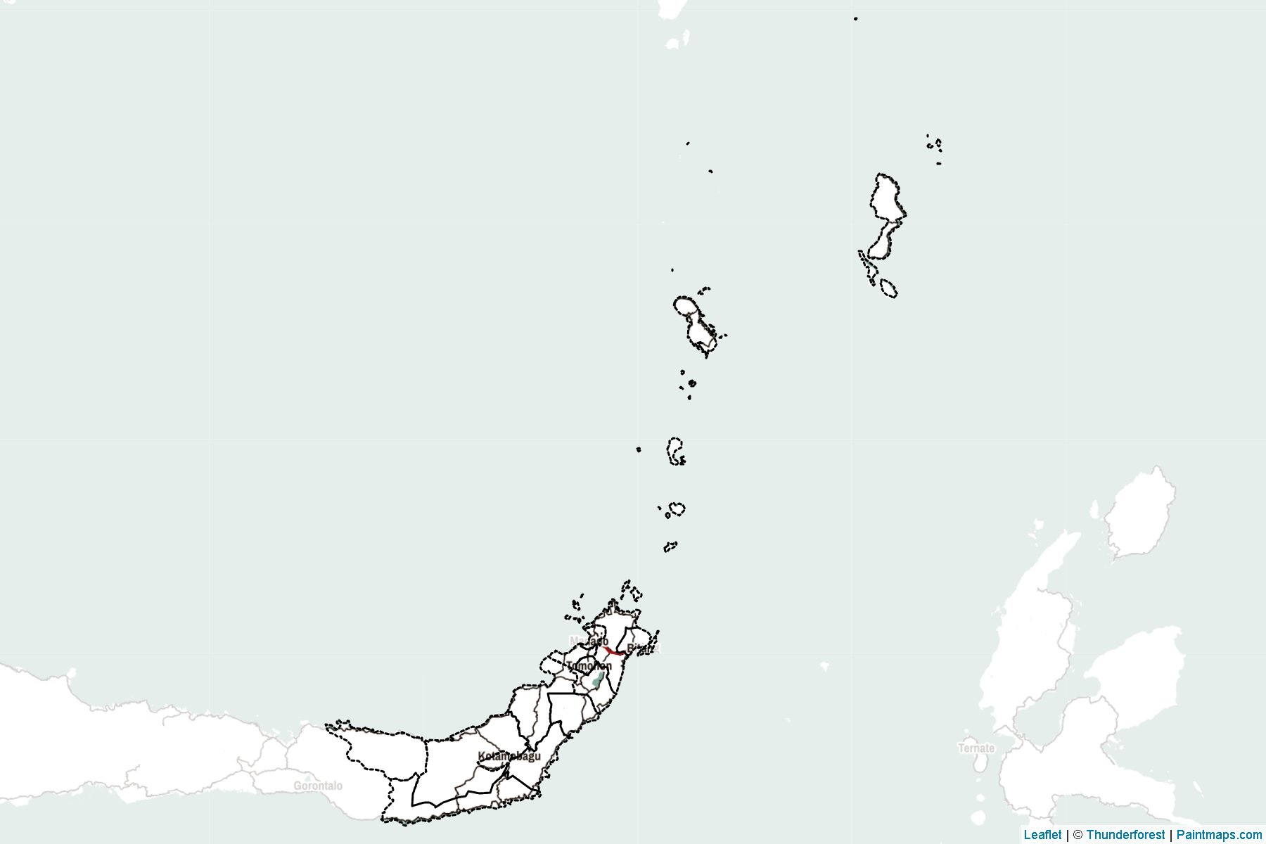 Muestras de recorte de mapas Sulawesi Utara (Indonesia)-2