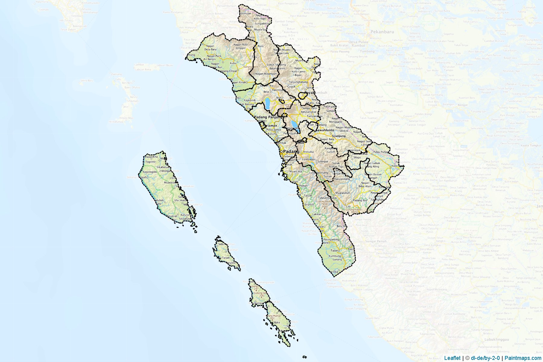 West Sumatra (Indonesia) Map Cropping Samples-1