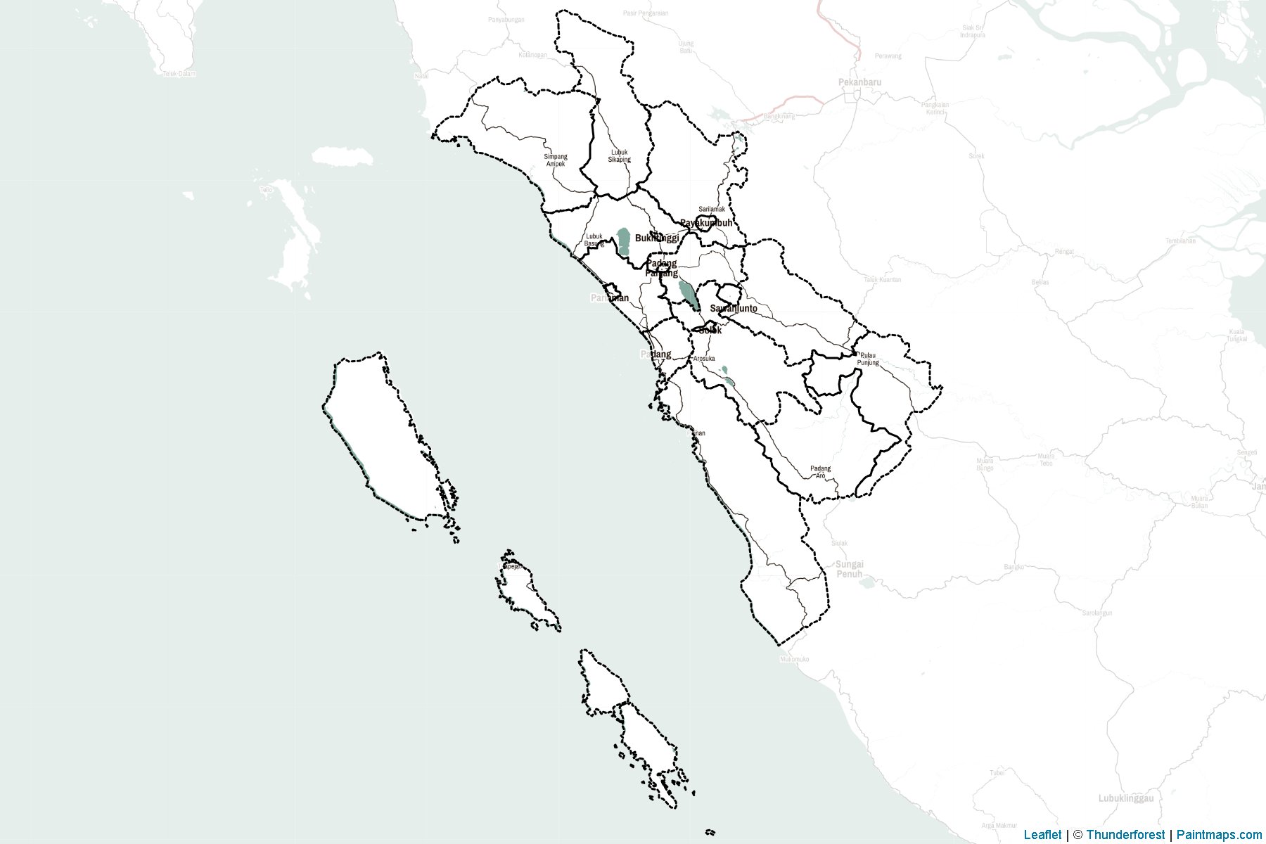 West Sumatra (Indonesia) Map Cropping Samples-2