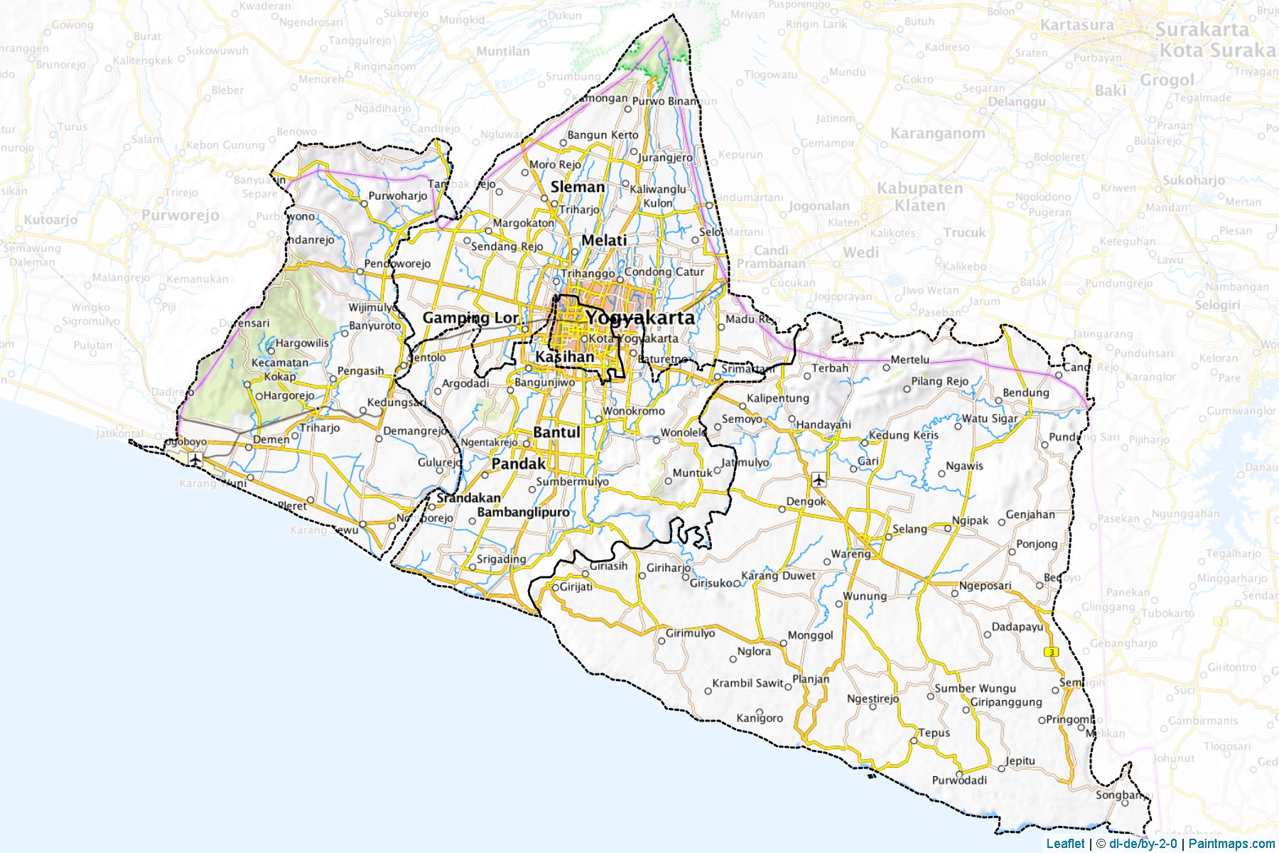 Yogyakarta (Indonesia) Map Cropping Samples-1