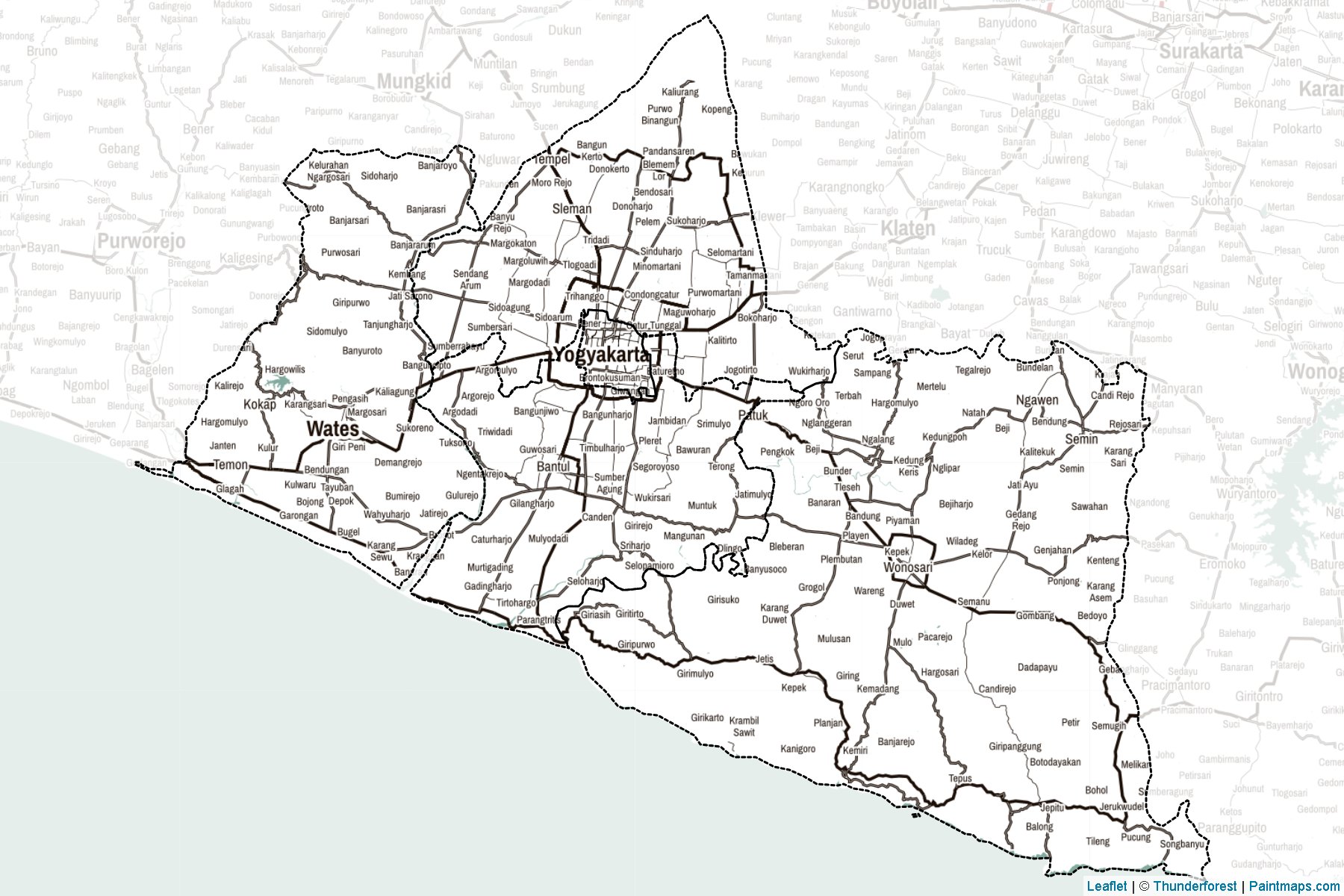 Yogyakarta (Indonesia) Map Cropping Samples-2