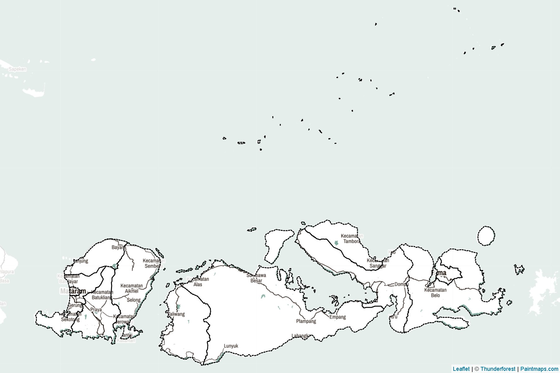 West Nusa Tenggara (Indonesia) Map Cropping Samples-2