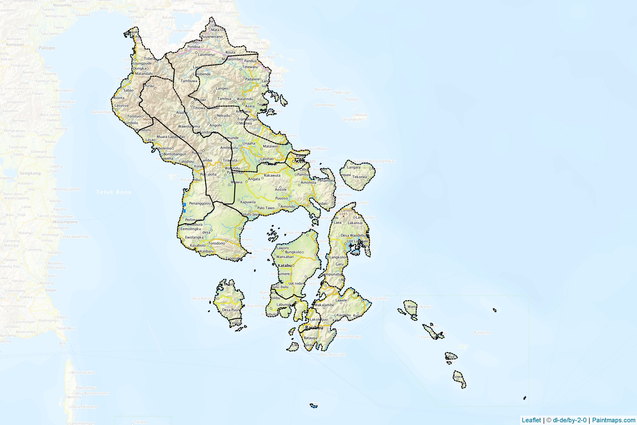 Southeast Sulawesi (Indonesia) Map Cropping Samples-1