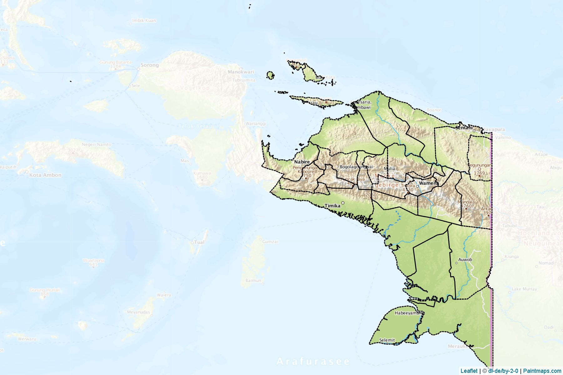 Papua (Endonezya) Haritası Örnekleri-1