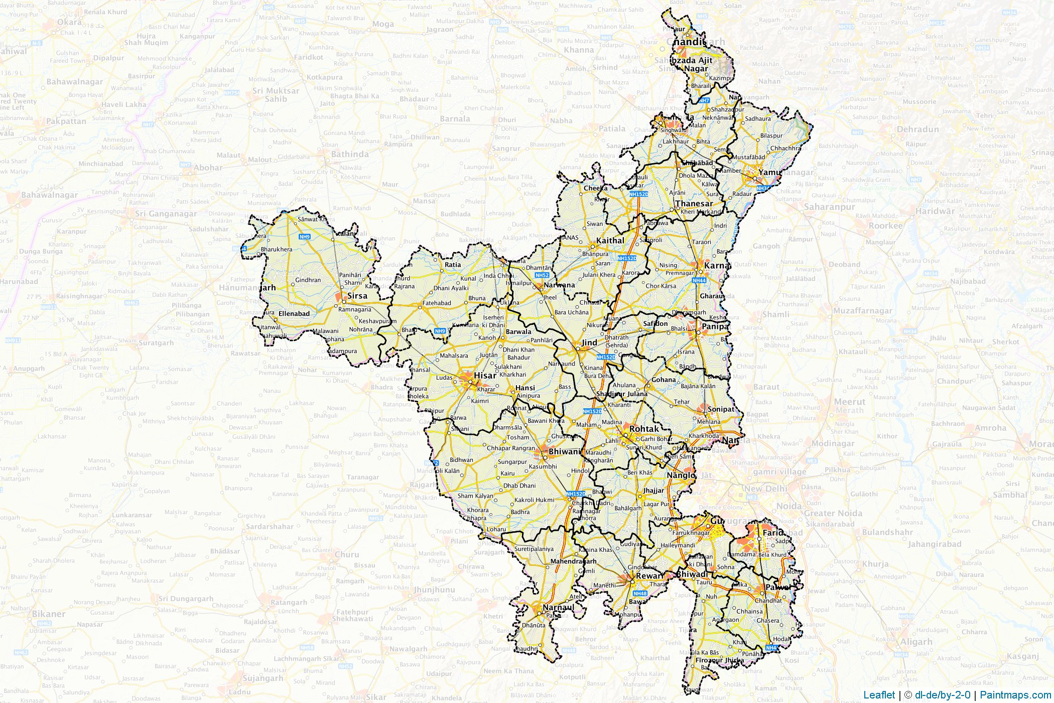 Haryana (India) Map Cropping Samples-1