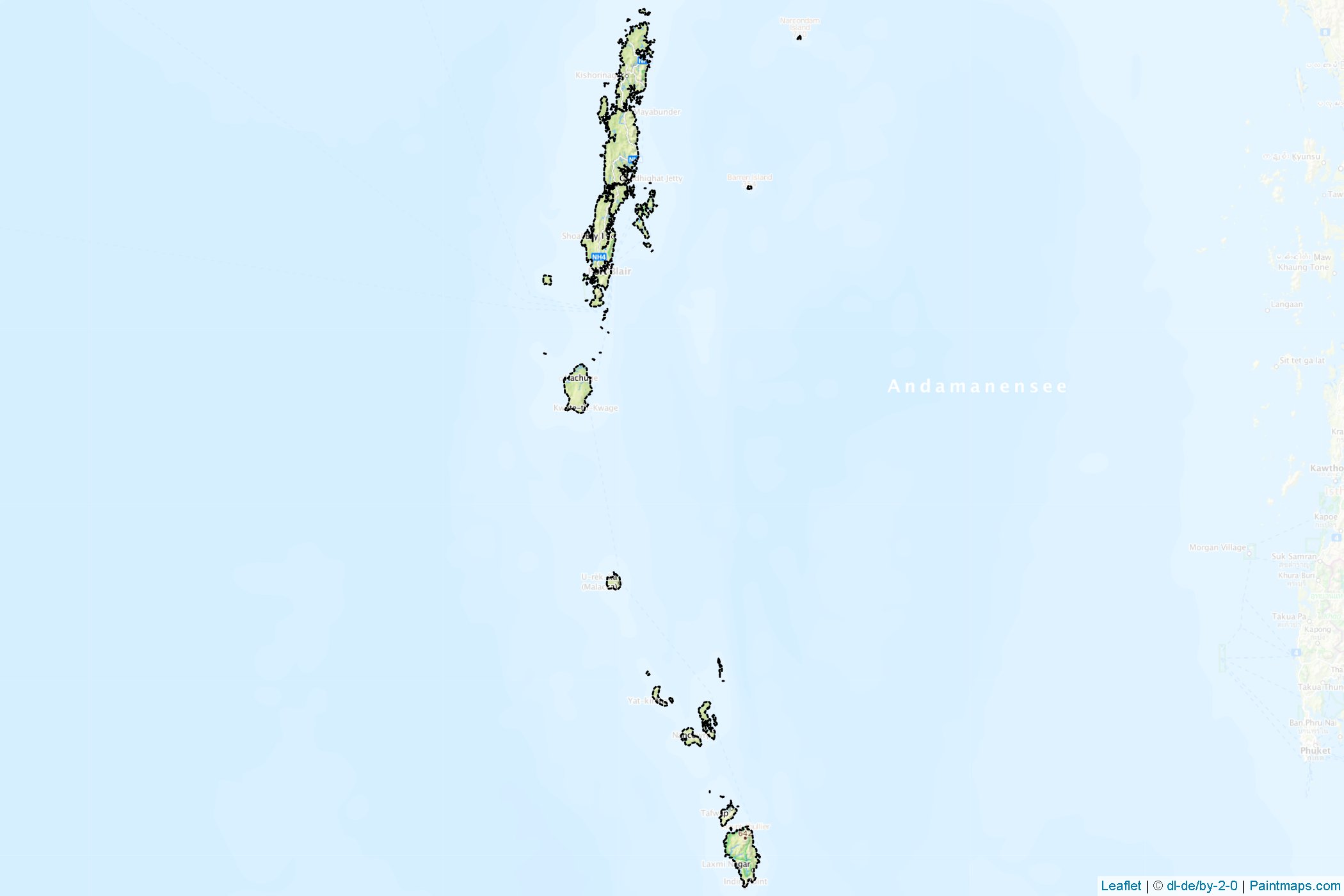 Andaman and Nicobar Islands (India) Map Cropping Samples-1