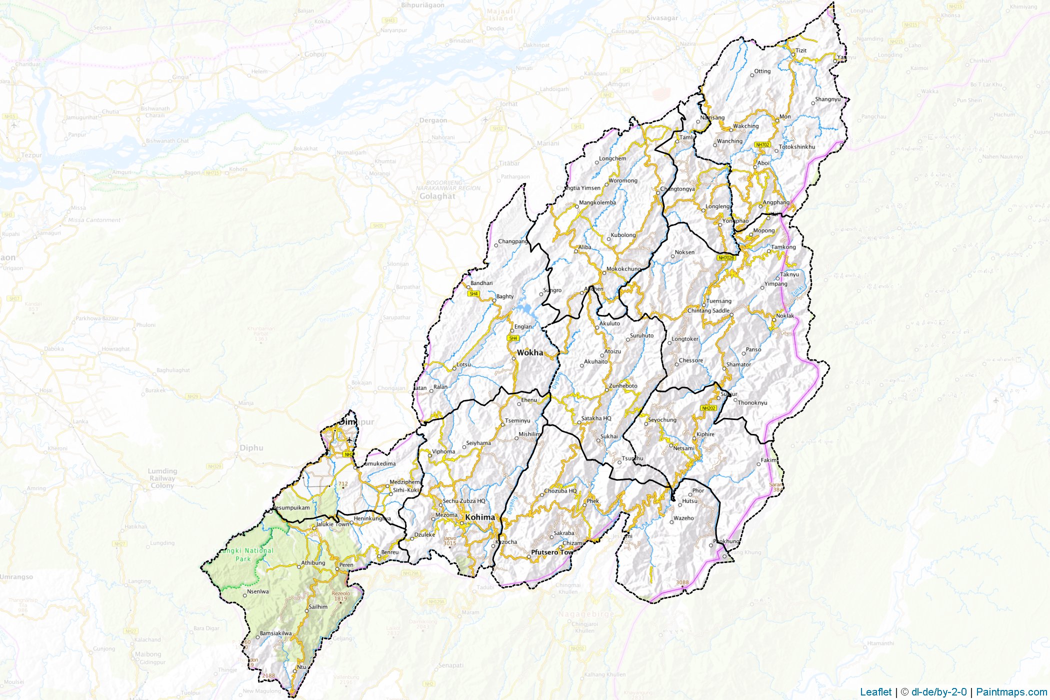 Nagaland (India) Map Cropping Samples-1