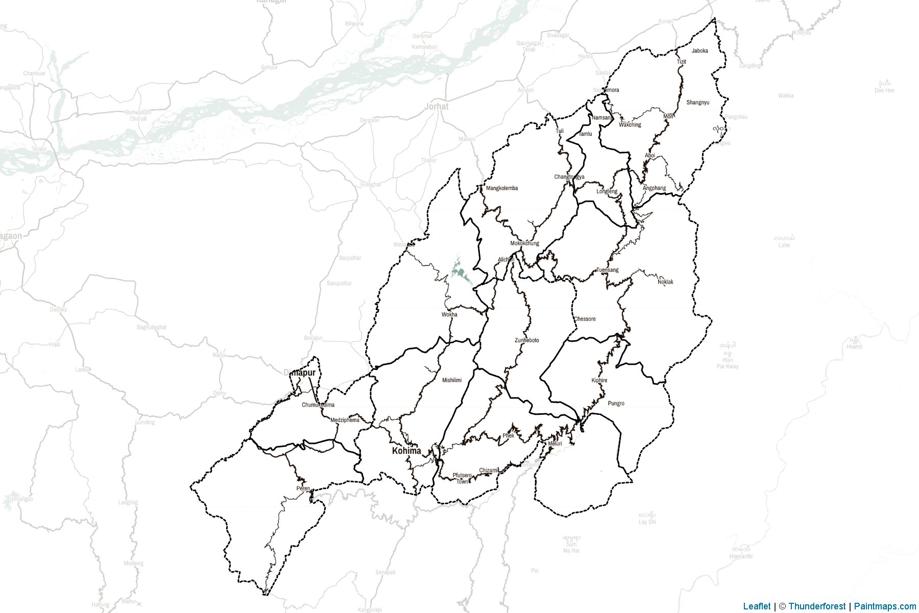 Nagaland (India) Map Cropping Samples-2