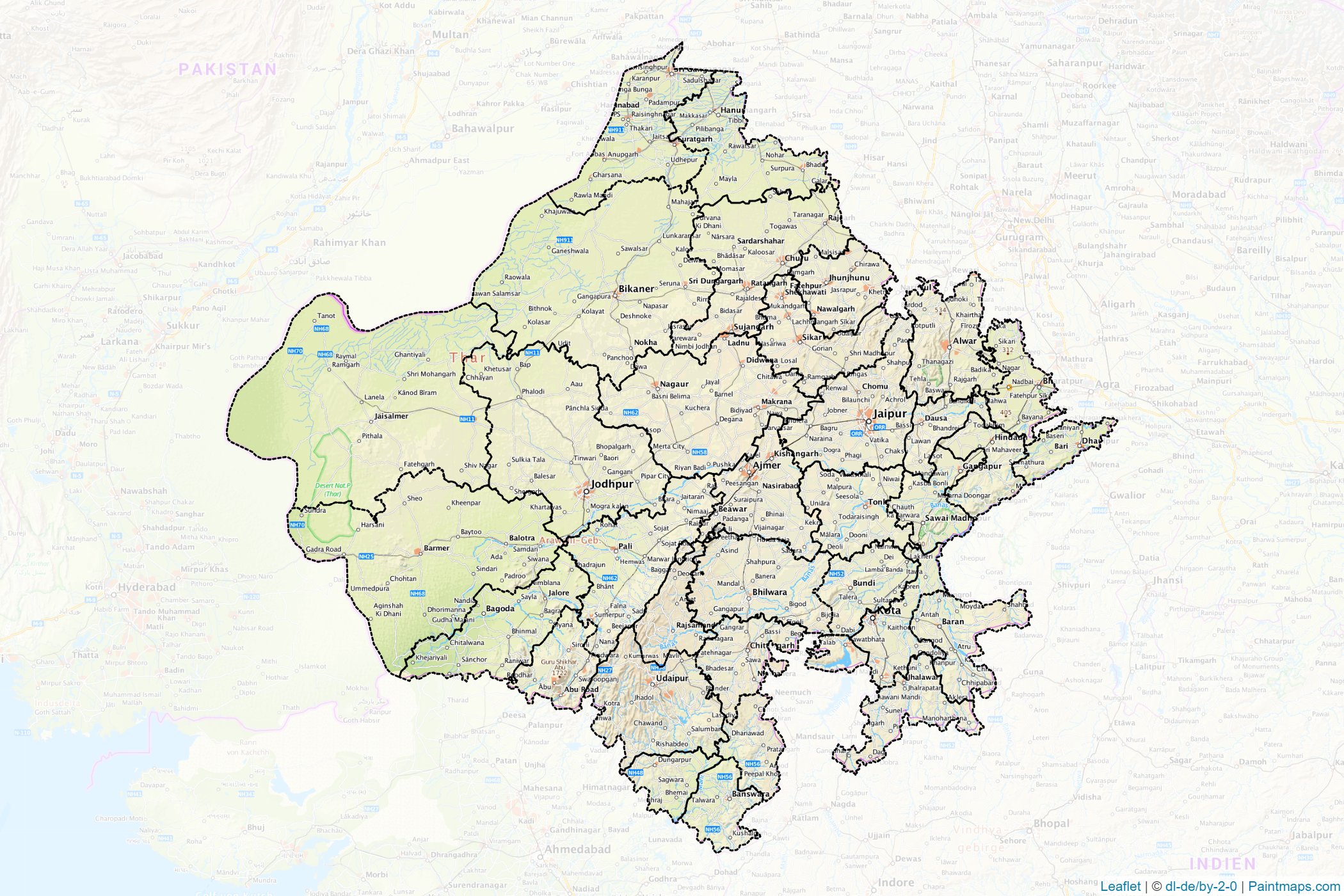 Rajasthan (India) Map Cropping Samples-1