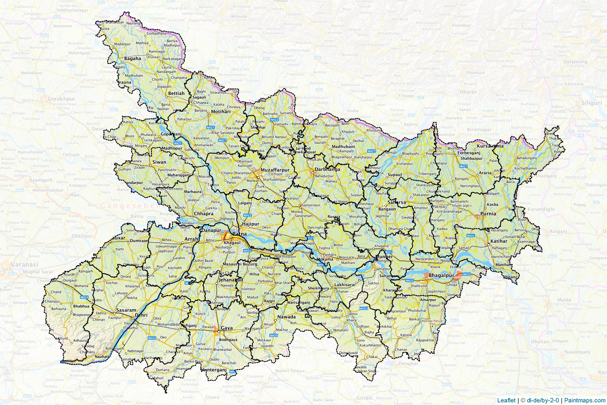 Bihar (India) Map Cropping Samples-1