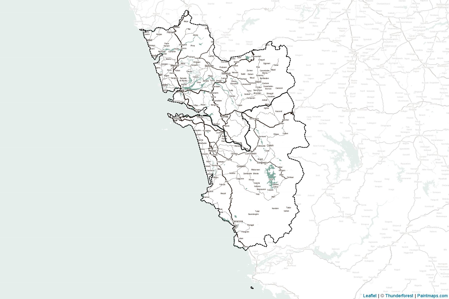 Goa (India) Map Cropping Samples-2