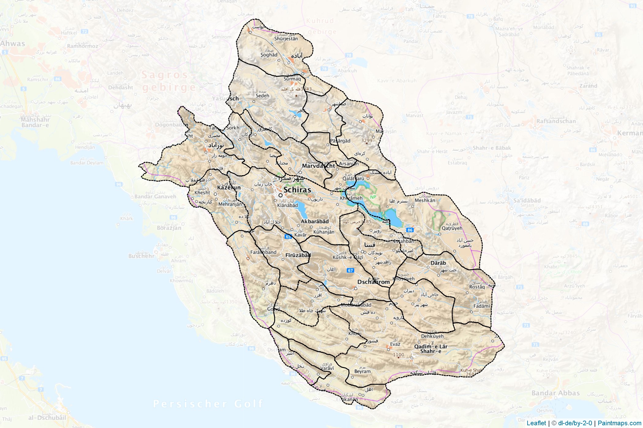 Fars (Iran) Map Cropping Samples-1