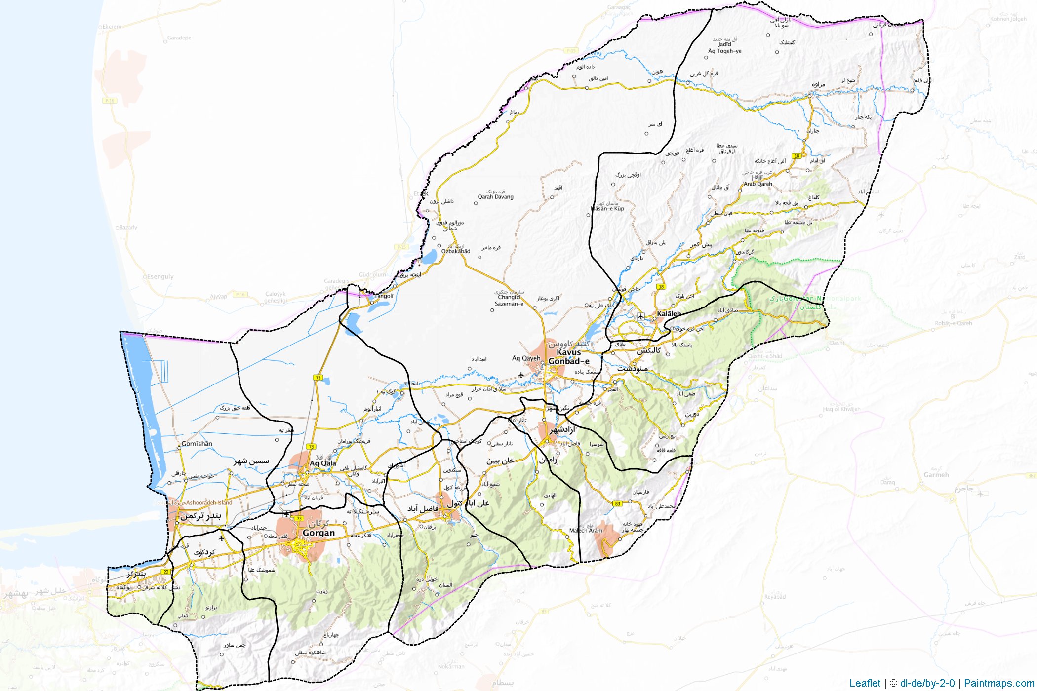 Muestras de recorte de mapas Golestan (Irán)-1