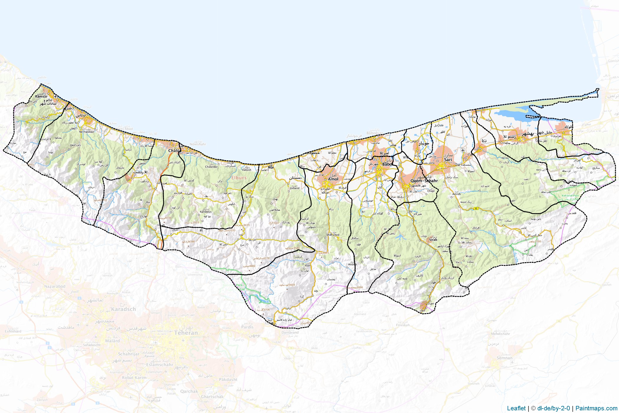 Mazandaran (Iran) Map Cropping Samples-1