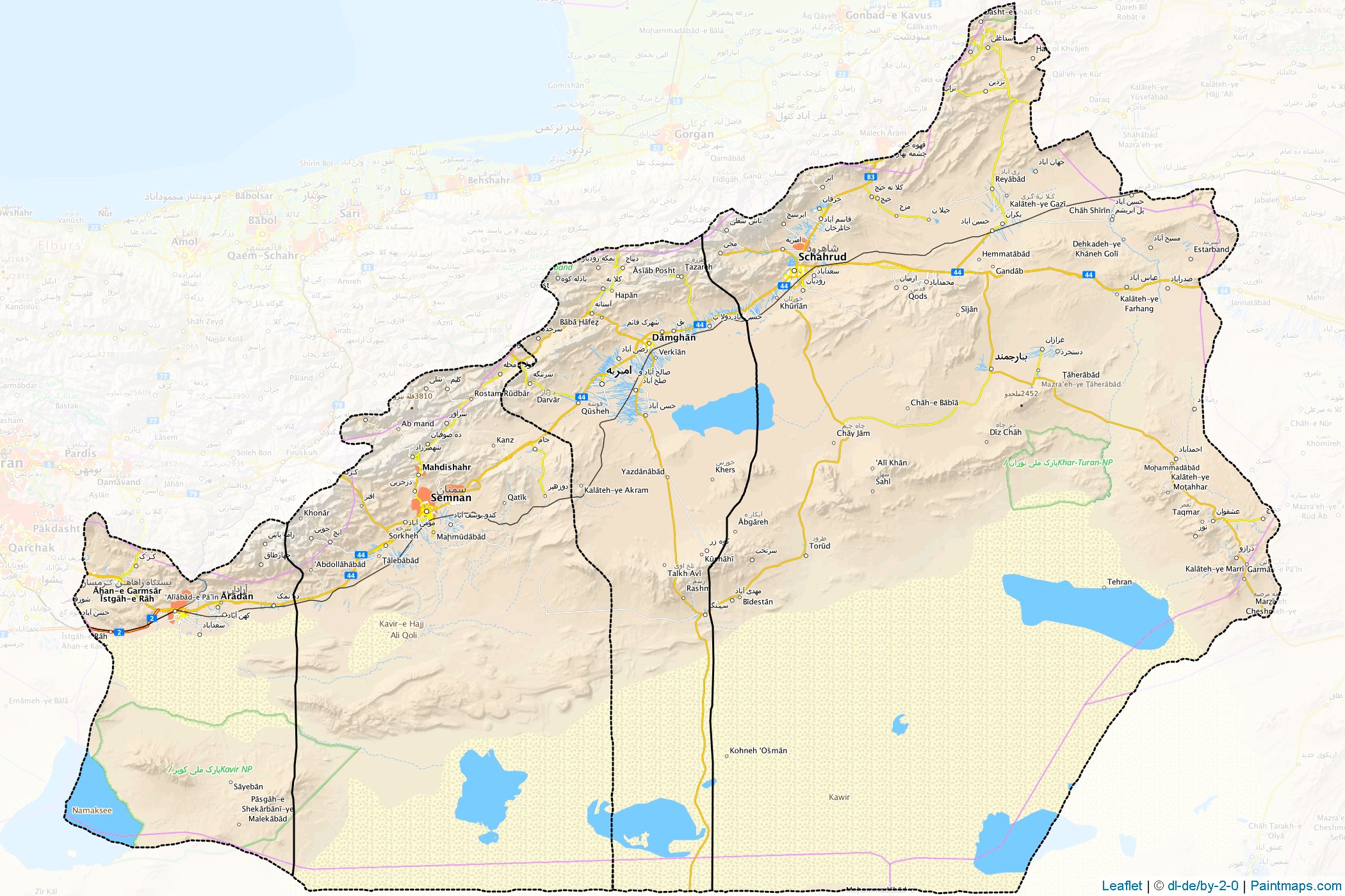 Simnan Eyaleti (İran) Haritası Örnekleri-1