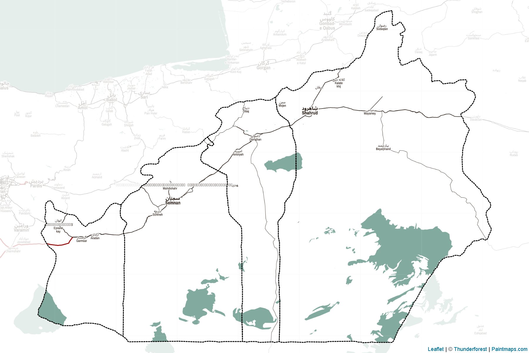 Semnan (Iran) Map Cropping Samples-2