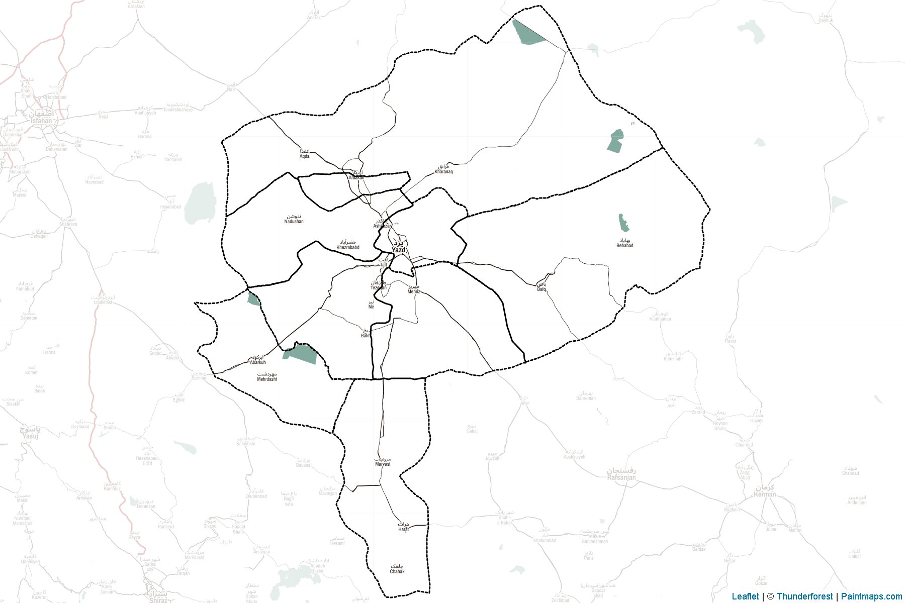 Yazd (Iran) Map Cropping Samples-2