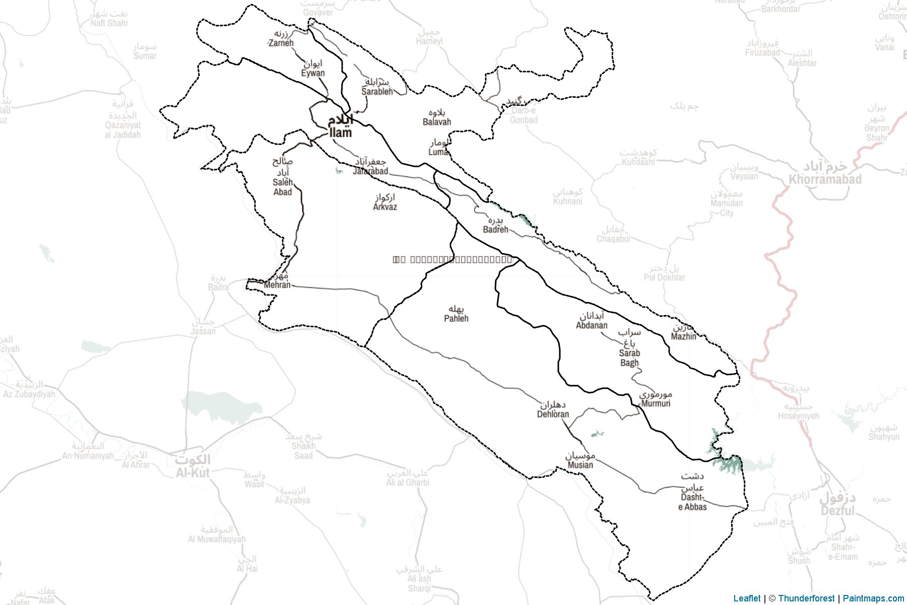 Ilam (Iran) Map Cropping Samples-2