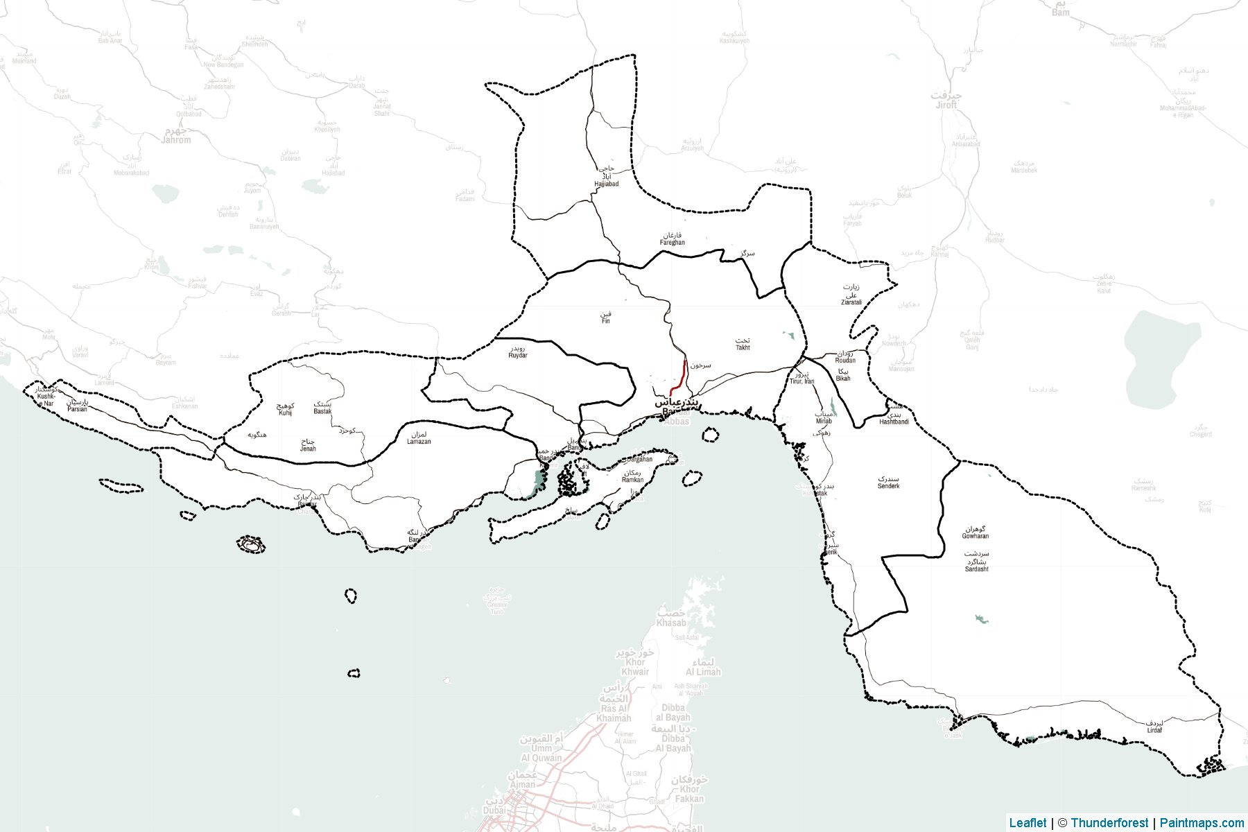 Hormozgan (Iran) Map Cropping Samples-2