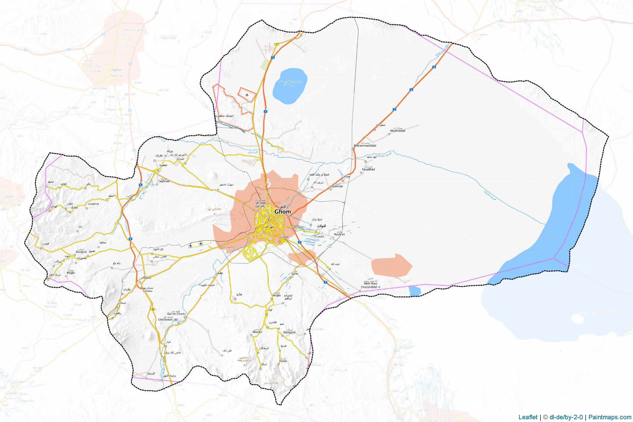 Qom (Iran) Map Cropping Samples-1