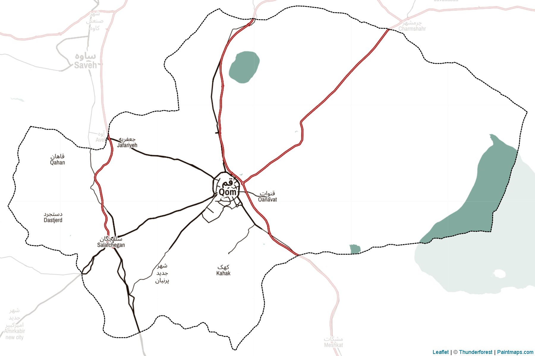 Qom (Iran) Map Cropping Samples-2