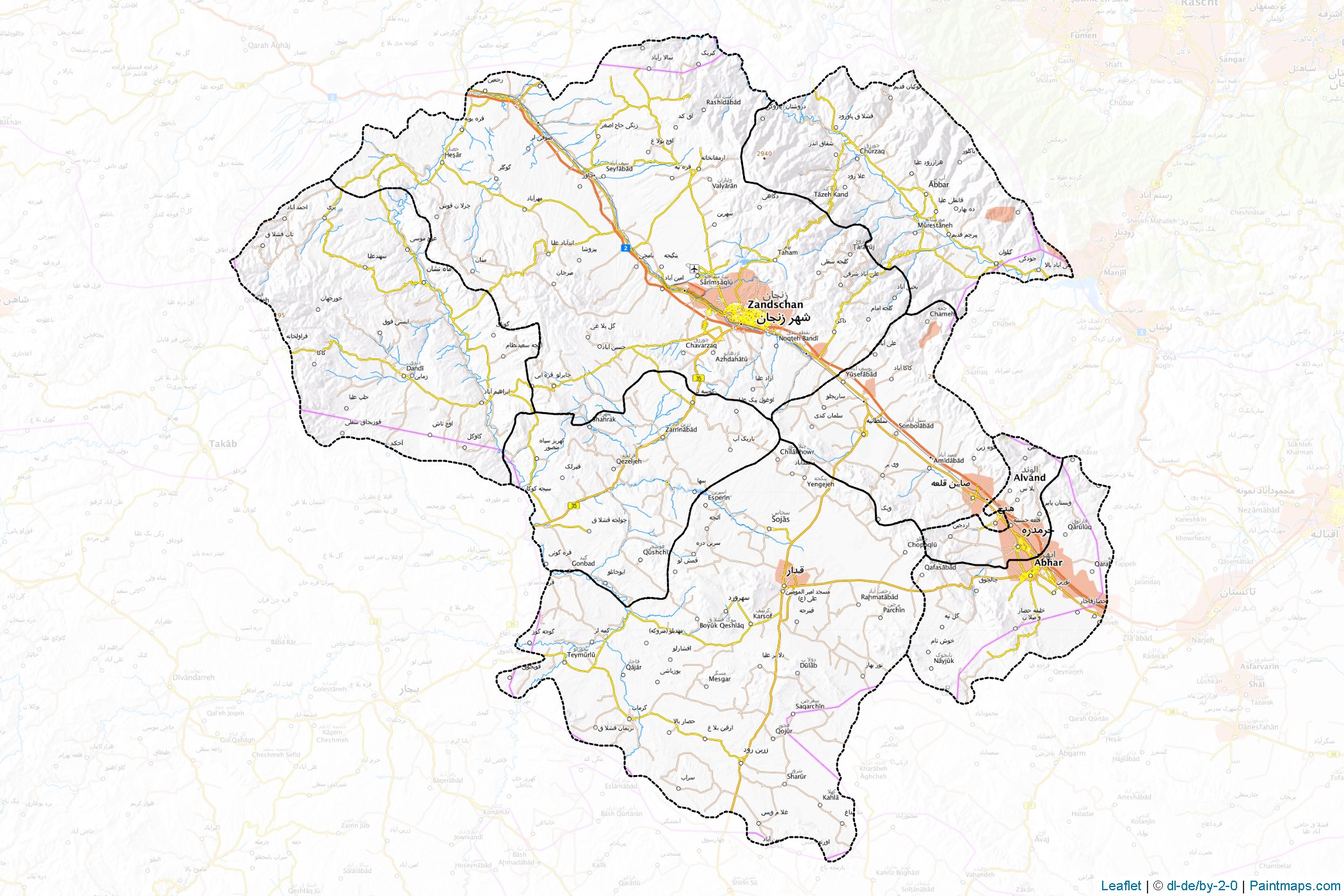 Zencan Eyaleti (İran) Haritası Örnekleri-1