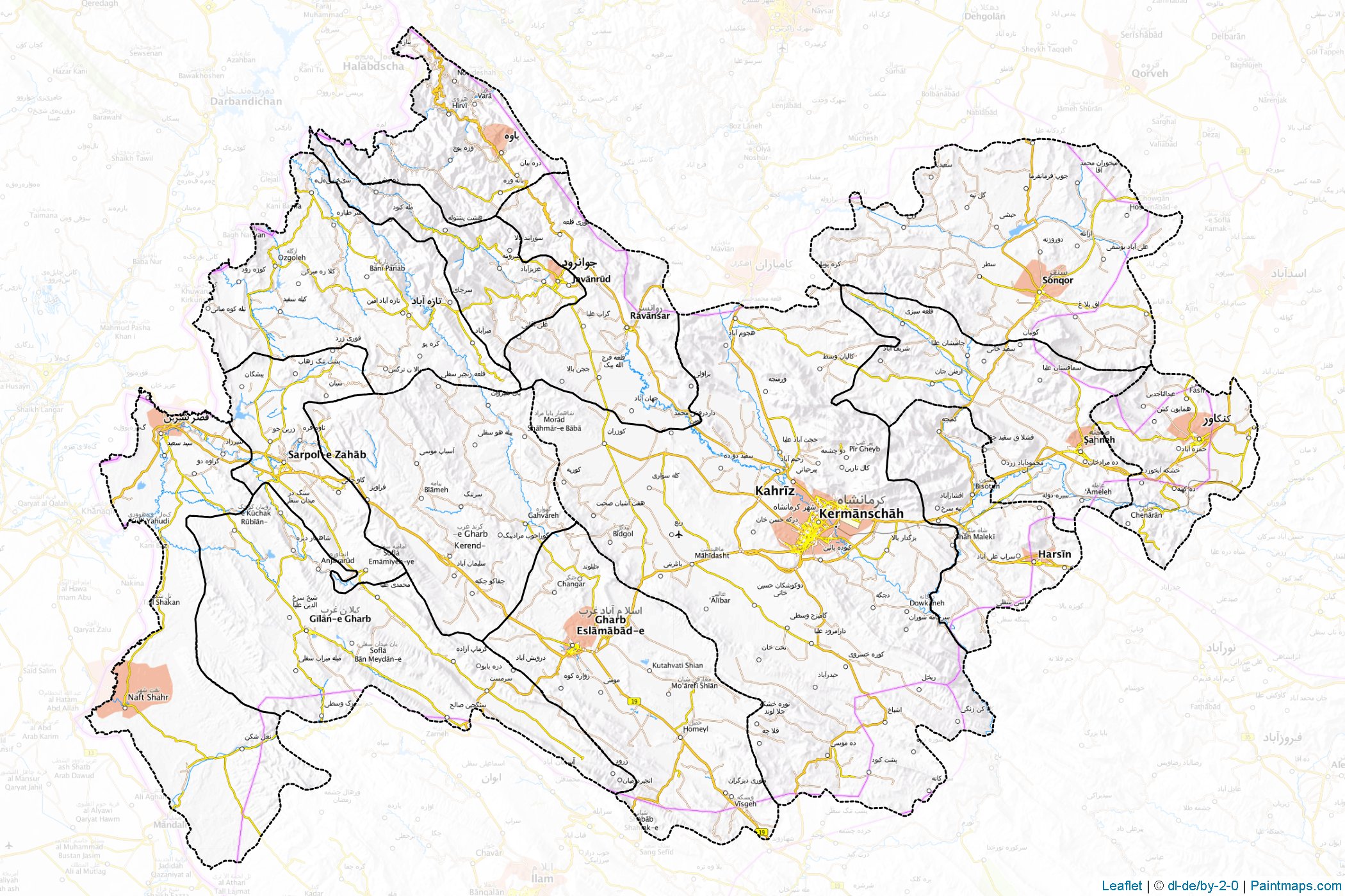 Kirmanşah Eyaleti (İran) Haritası Örnekleri-1