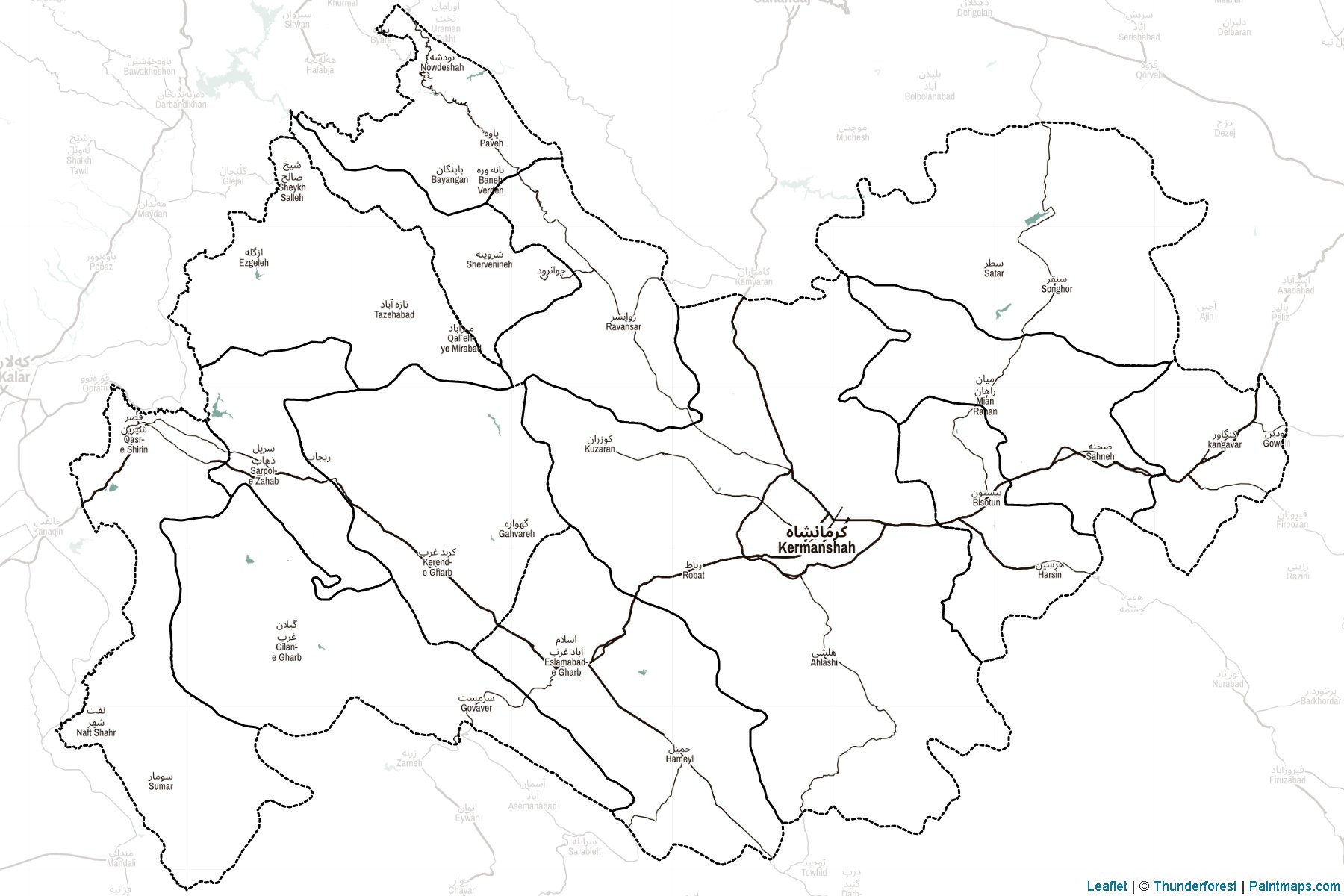 Kirmanşah Eyaleti (İran) Haritası Örnekleri-2