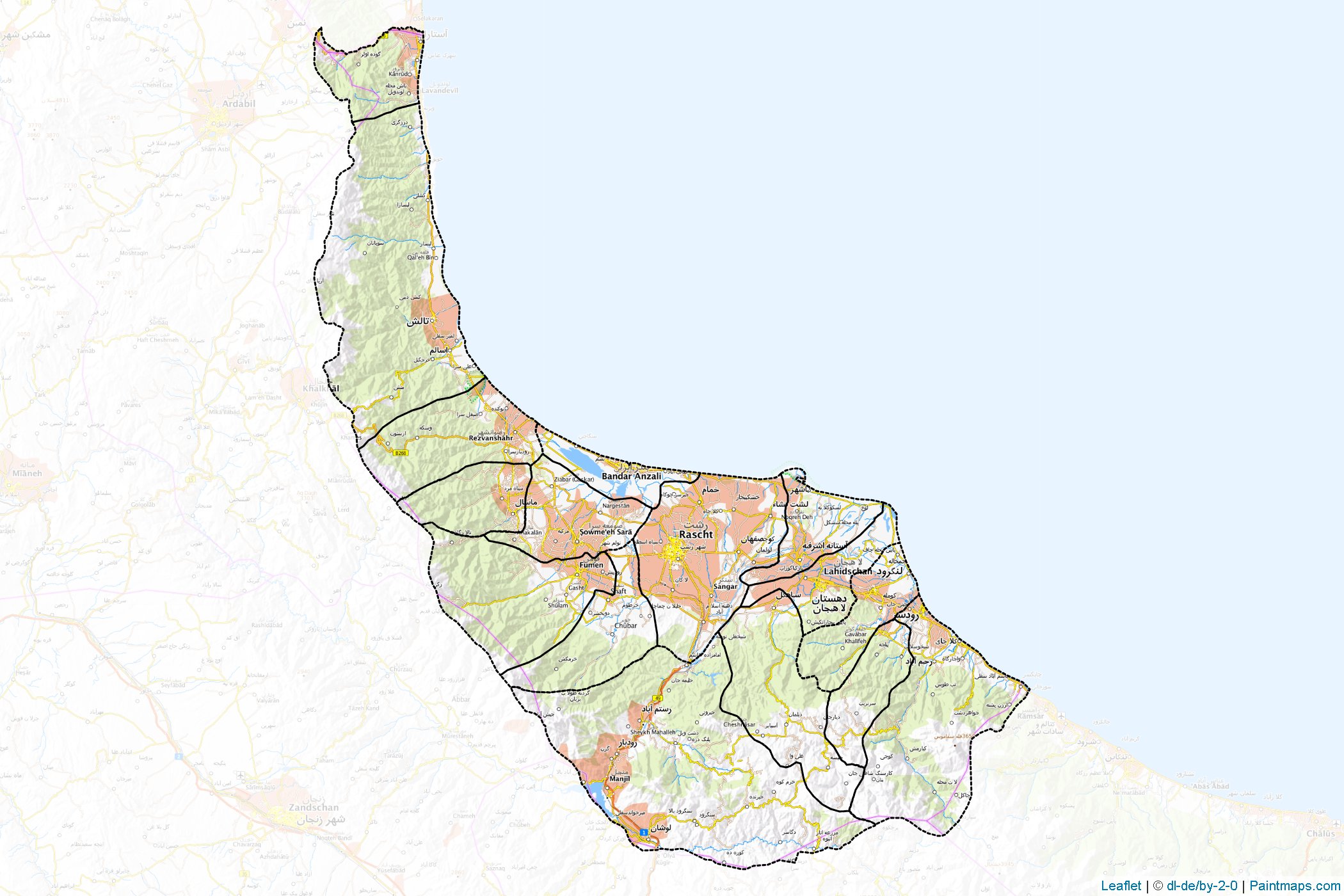 Gilan (Iran) Map Cropping Samples-1