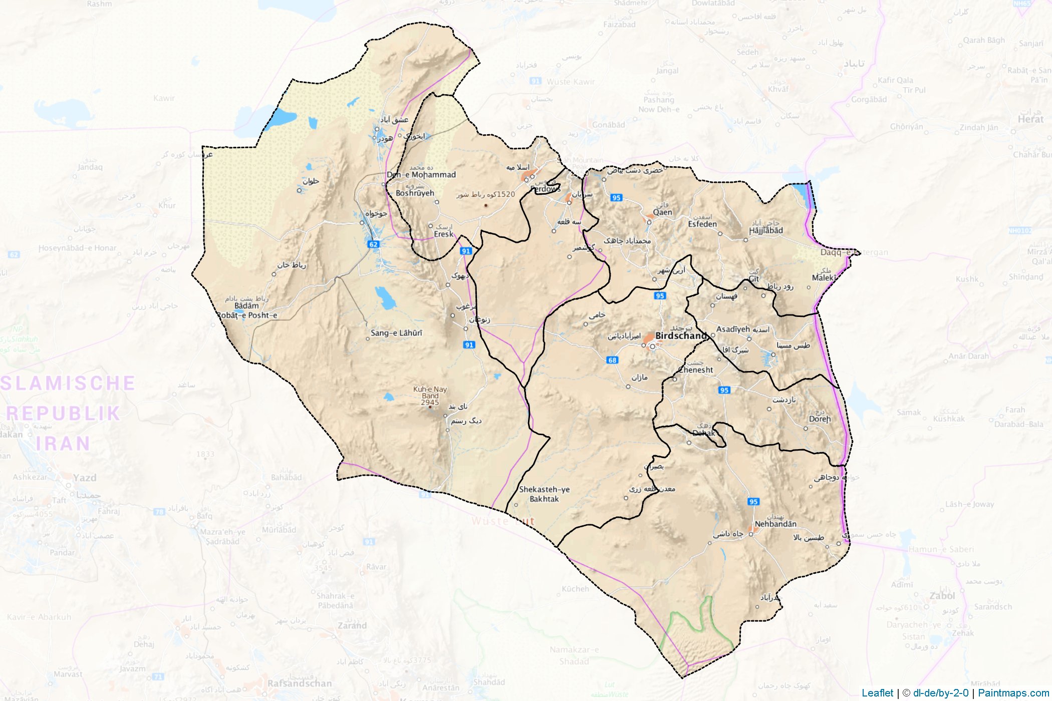 South Khorasan (Iran) Map Cropping Samples-1