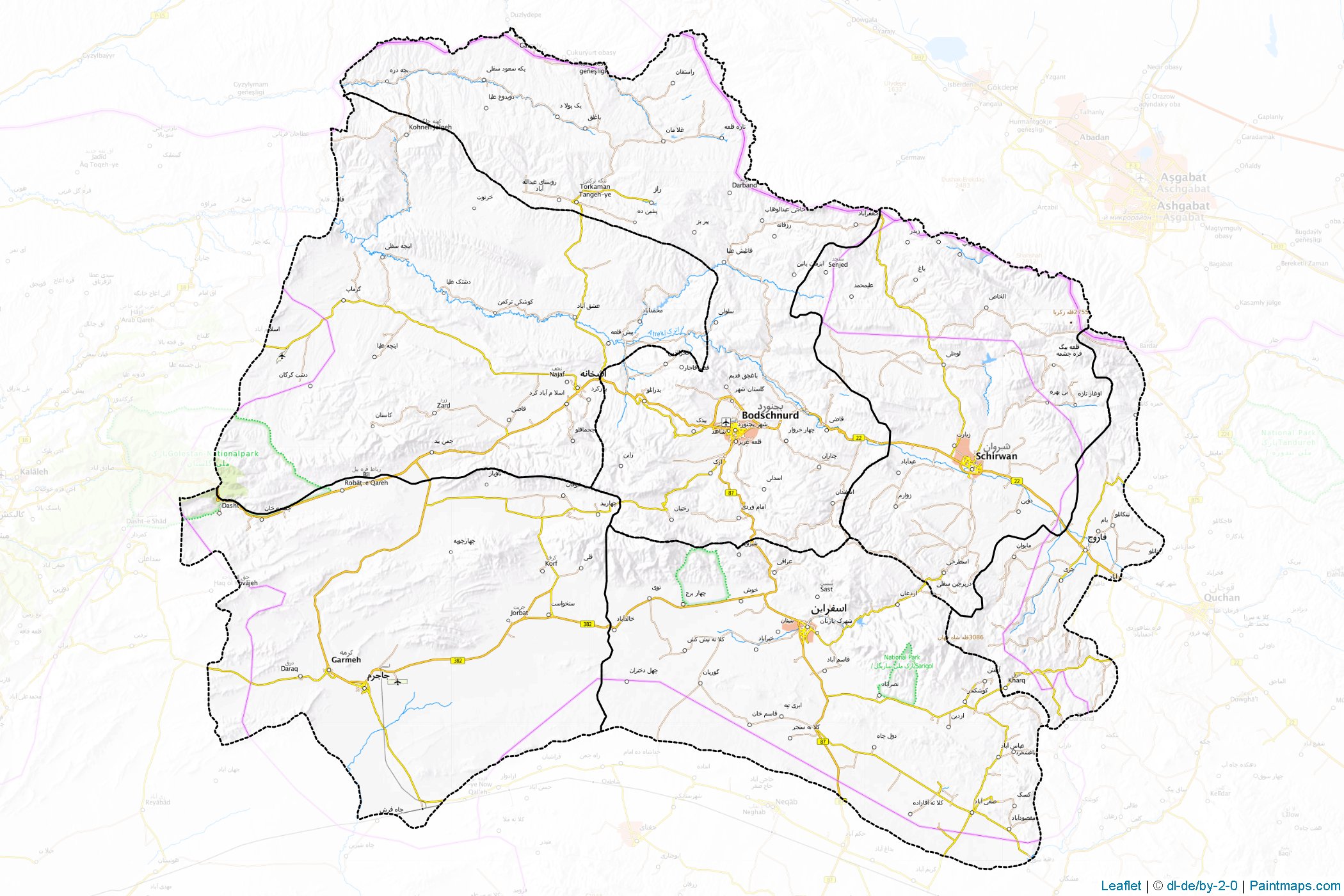 Razavi Khorasan (Iran) Map Cropping Samples-1