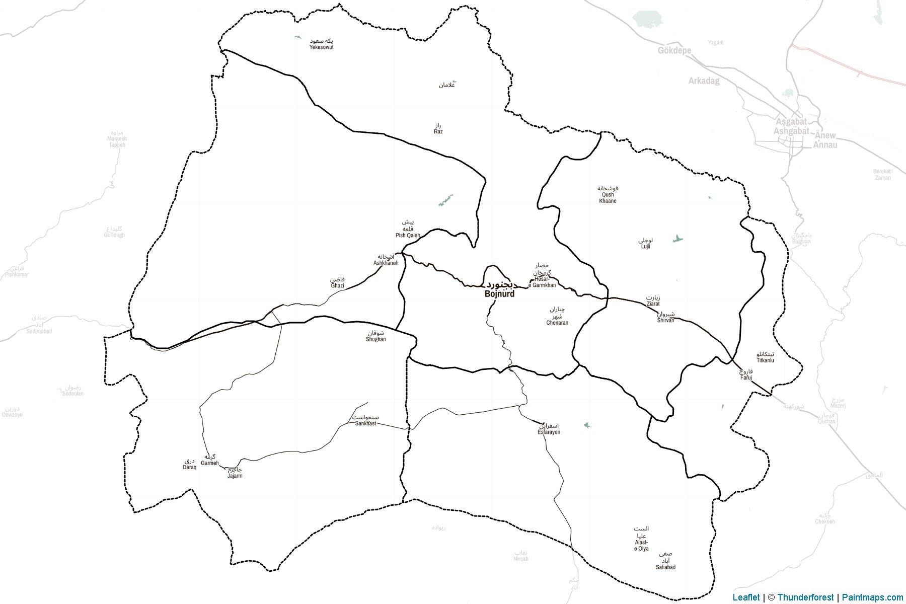 Razavi Khorasan (Iran) Map Cropping Samples-2